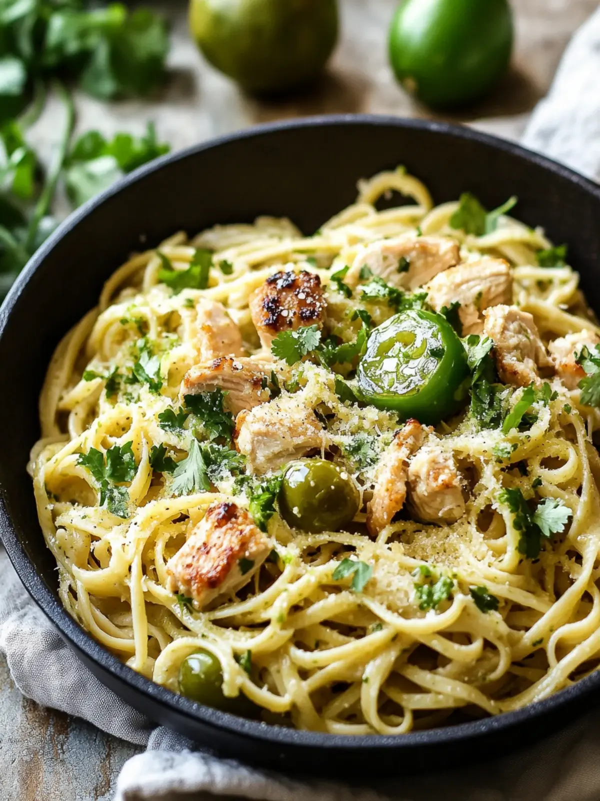 Savory Tomatillo Chicken Pasta: Bold Flavor in Every Bite! Tomatillo Chicken Pasta
