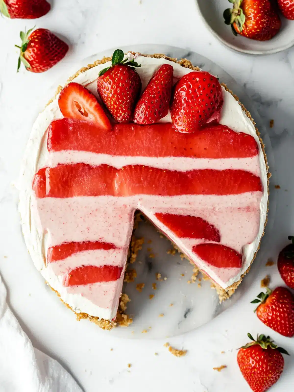 Delicious Vegan Strawberry Cheesecake You’ll Love to Make Strawberry Cheesecake