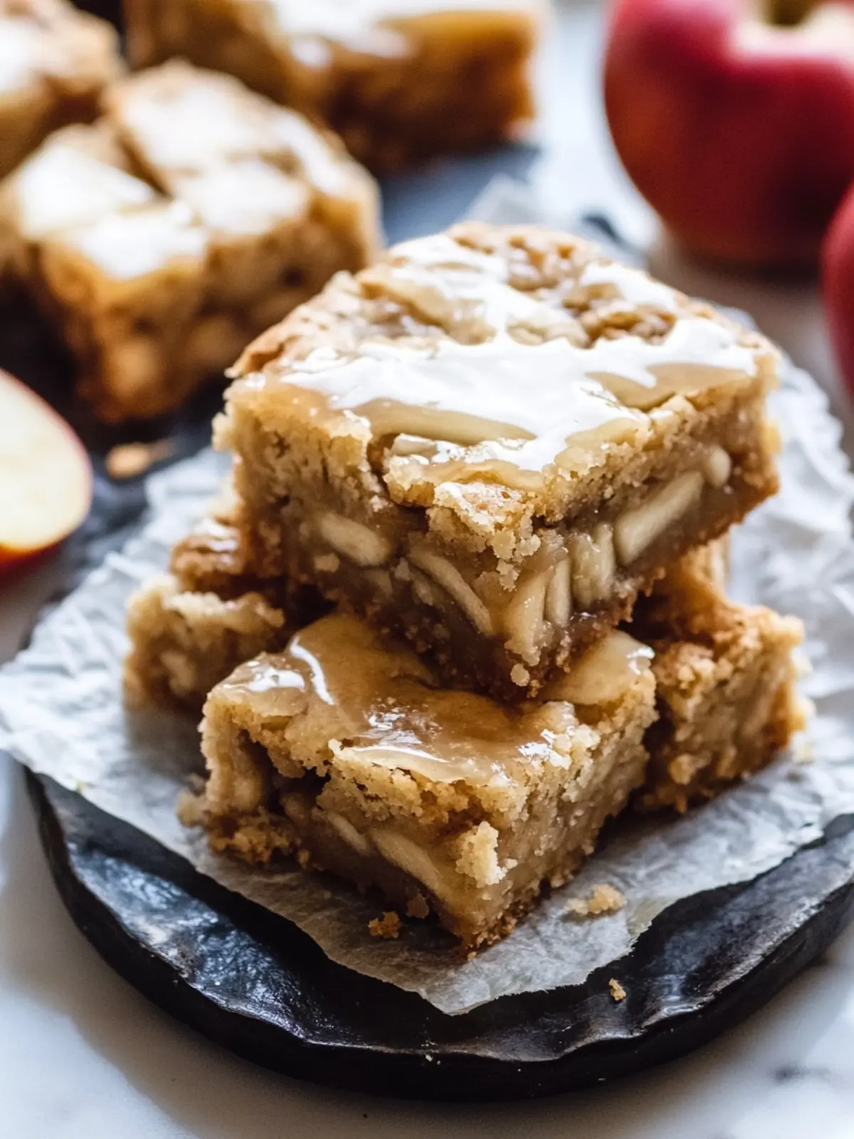 Irresistible Maple Glazed Apple Blondies You’ll Crave Daily Maple Glazed Apple Blondies