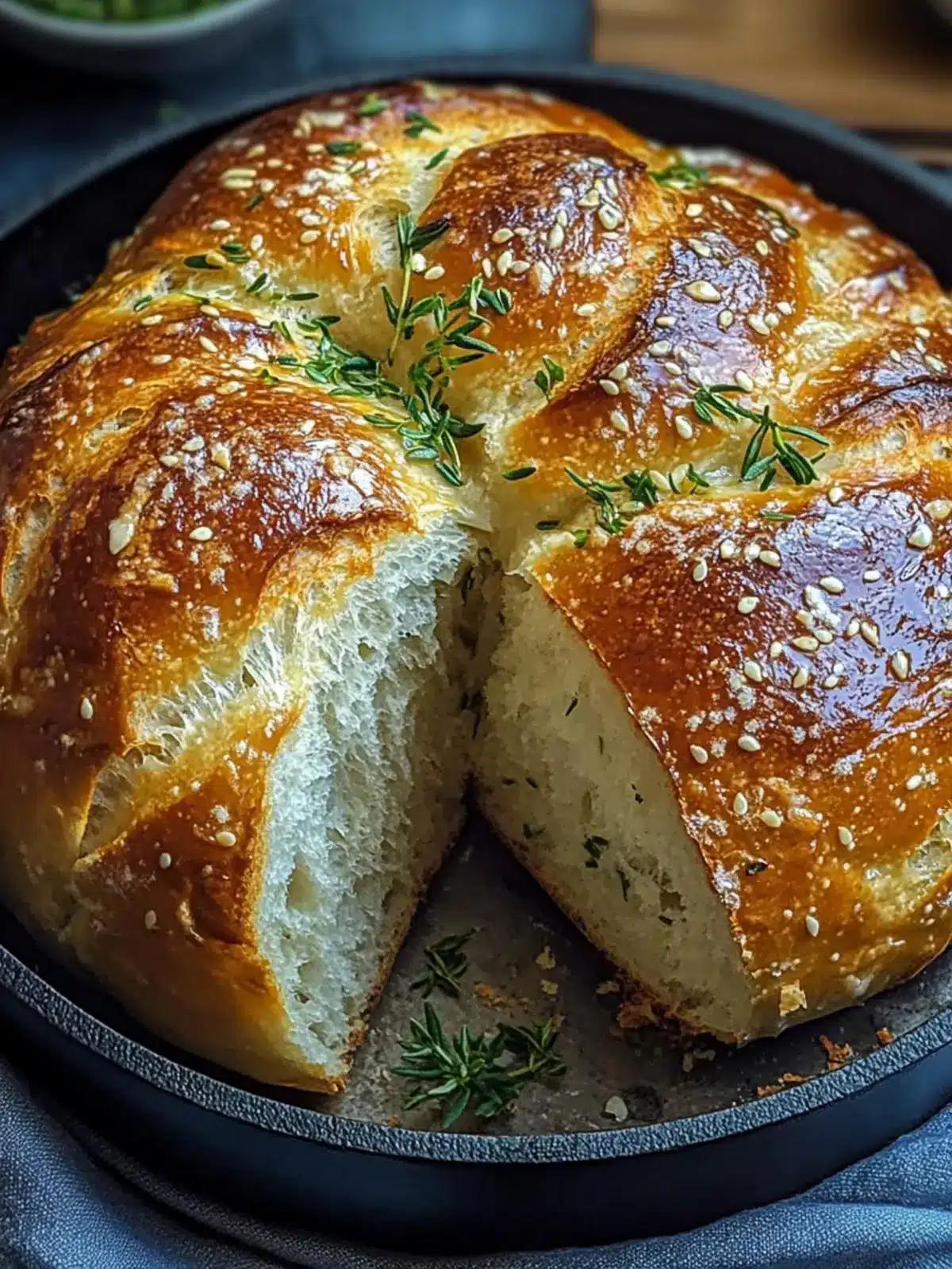 Irresistibly Easy Garlic Herb Dutch Oven Bread Recipe Garlic Herb Dutch Oven Bread