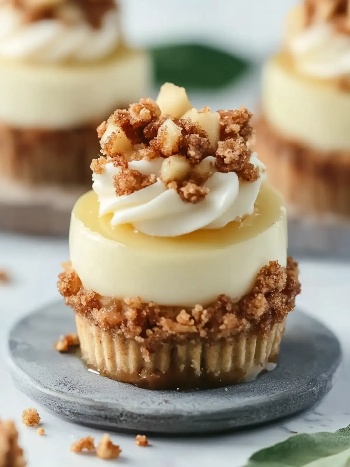 Delicious Apple Crisp Mini Cheesecakes You’ll Love to Make Apple Crisp Mini Cheesecakes