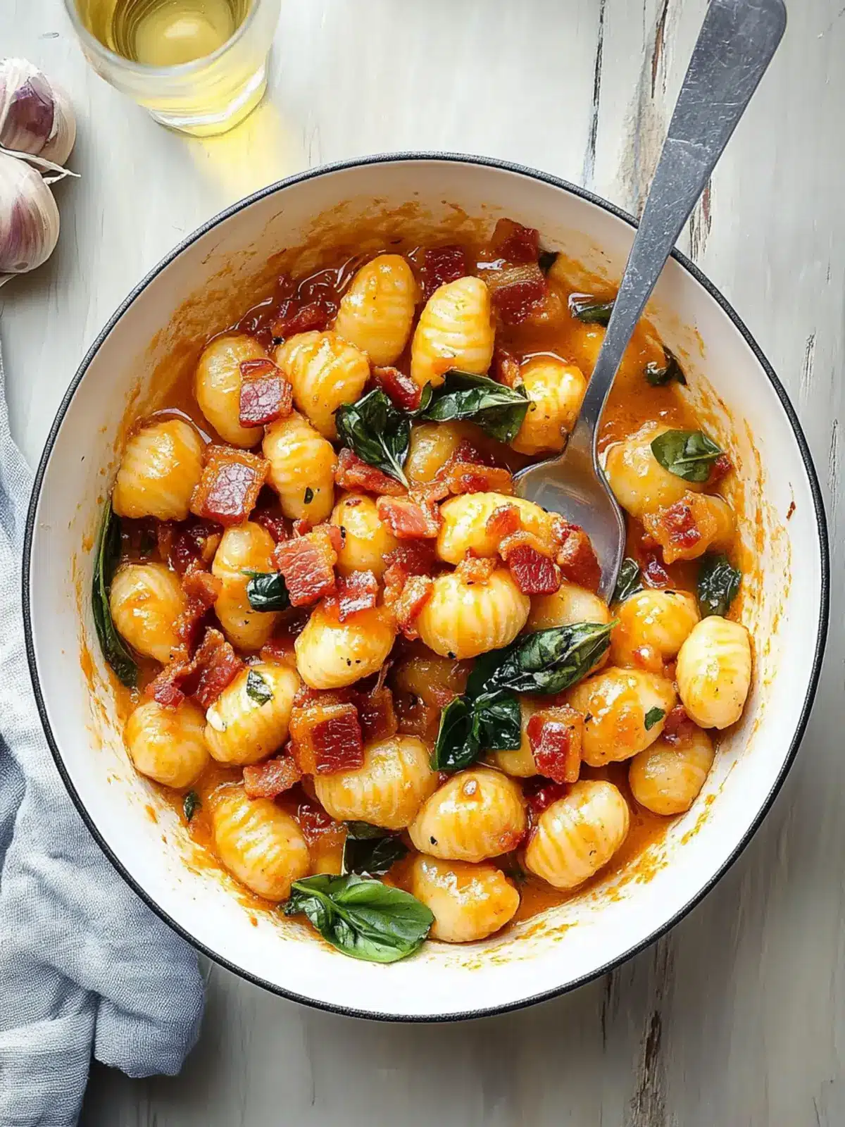Savory One-Pot Tuscan Bacon Gnocchi in Just 20 Minutes One-Pot Tuscan Bacon Gnocchi