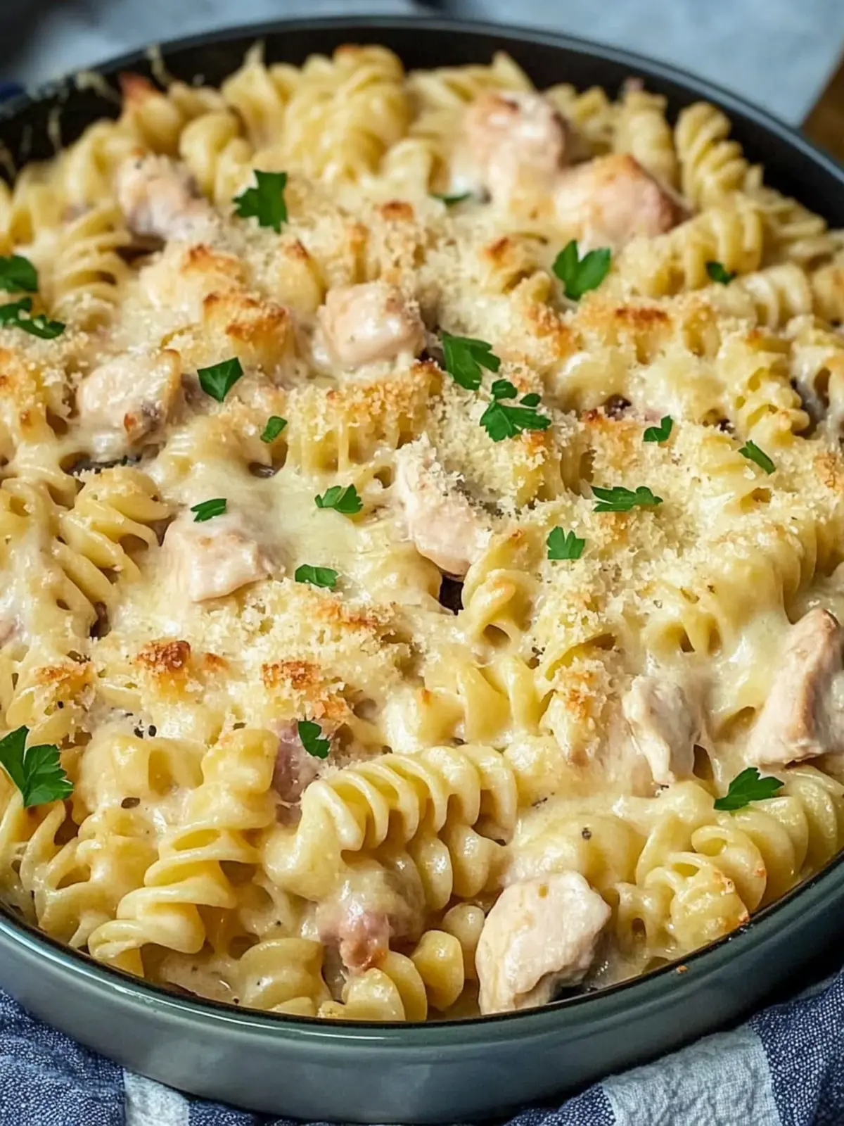 Creamy Chicken Cordon Bleu Pasta Bake That's Pure Comfort Chicken Cordon Bleu Pasta Bake