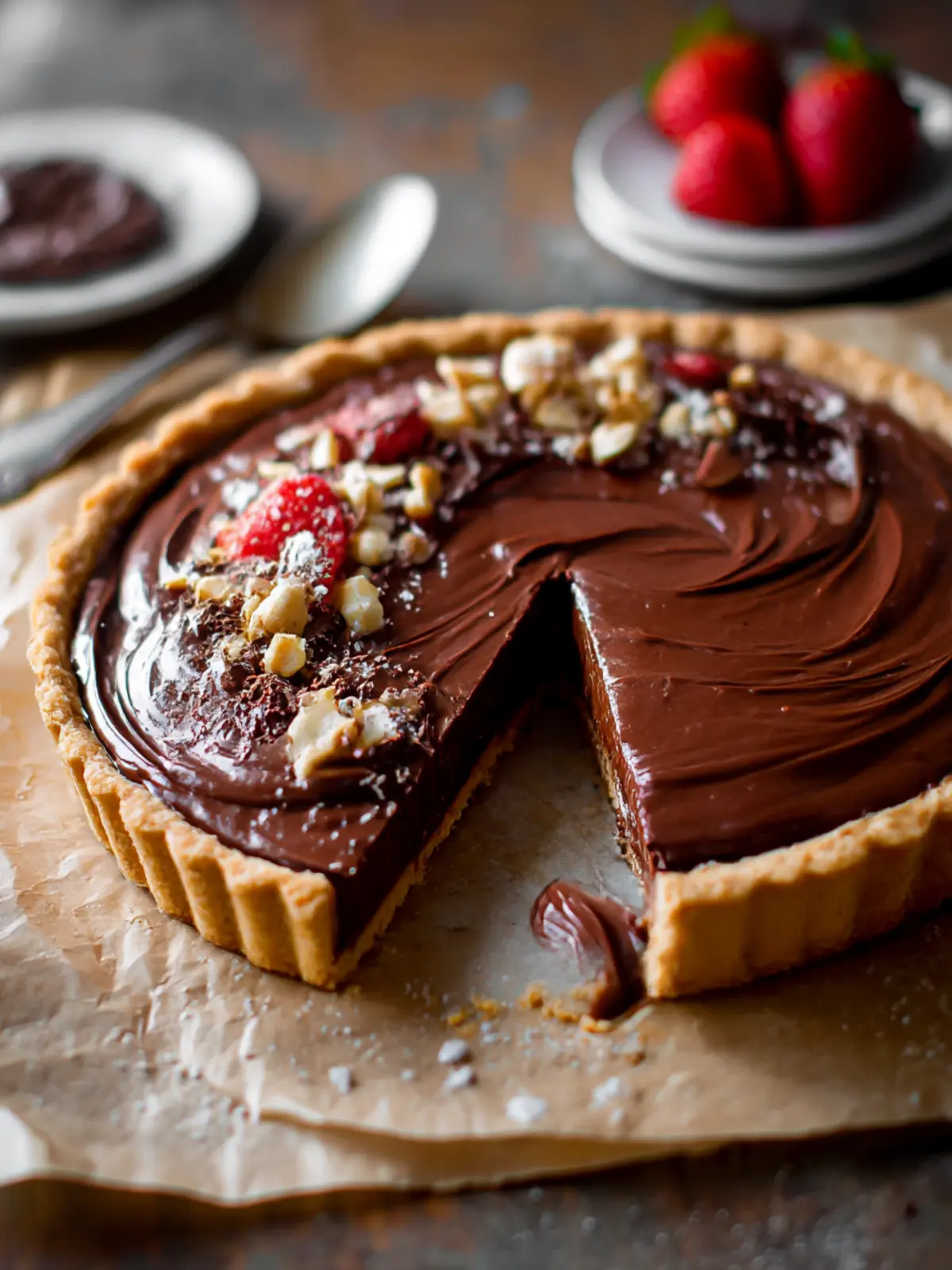 Decadent Nutella Tart with Hazelnut Crust You’ll Crave Nutella Tart