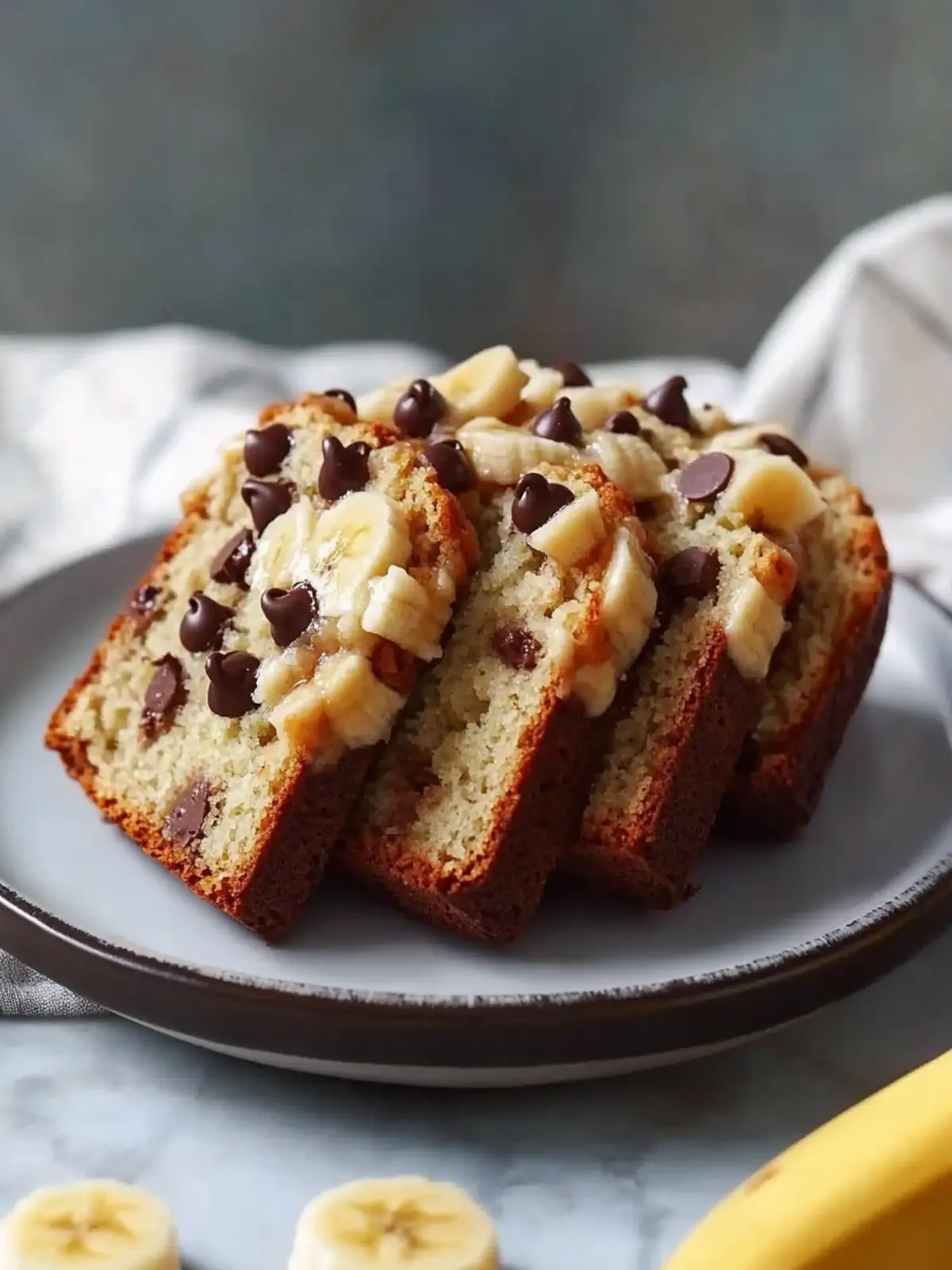 Irresistible Coconut Banana Bread with Melty Chocolate Chips Coconut Banana Bread with Chocolate Chips