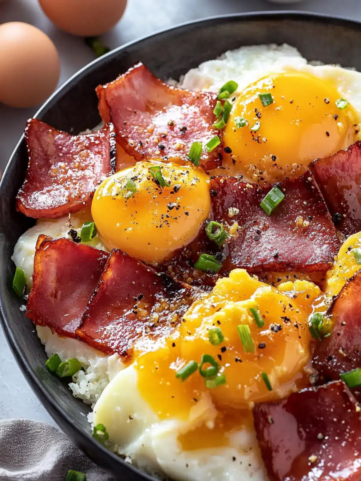 Caramelized Spam and Eggs: A Savory Breakfast Delight Caramelized Spam and Eggs