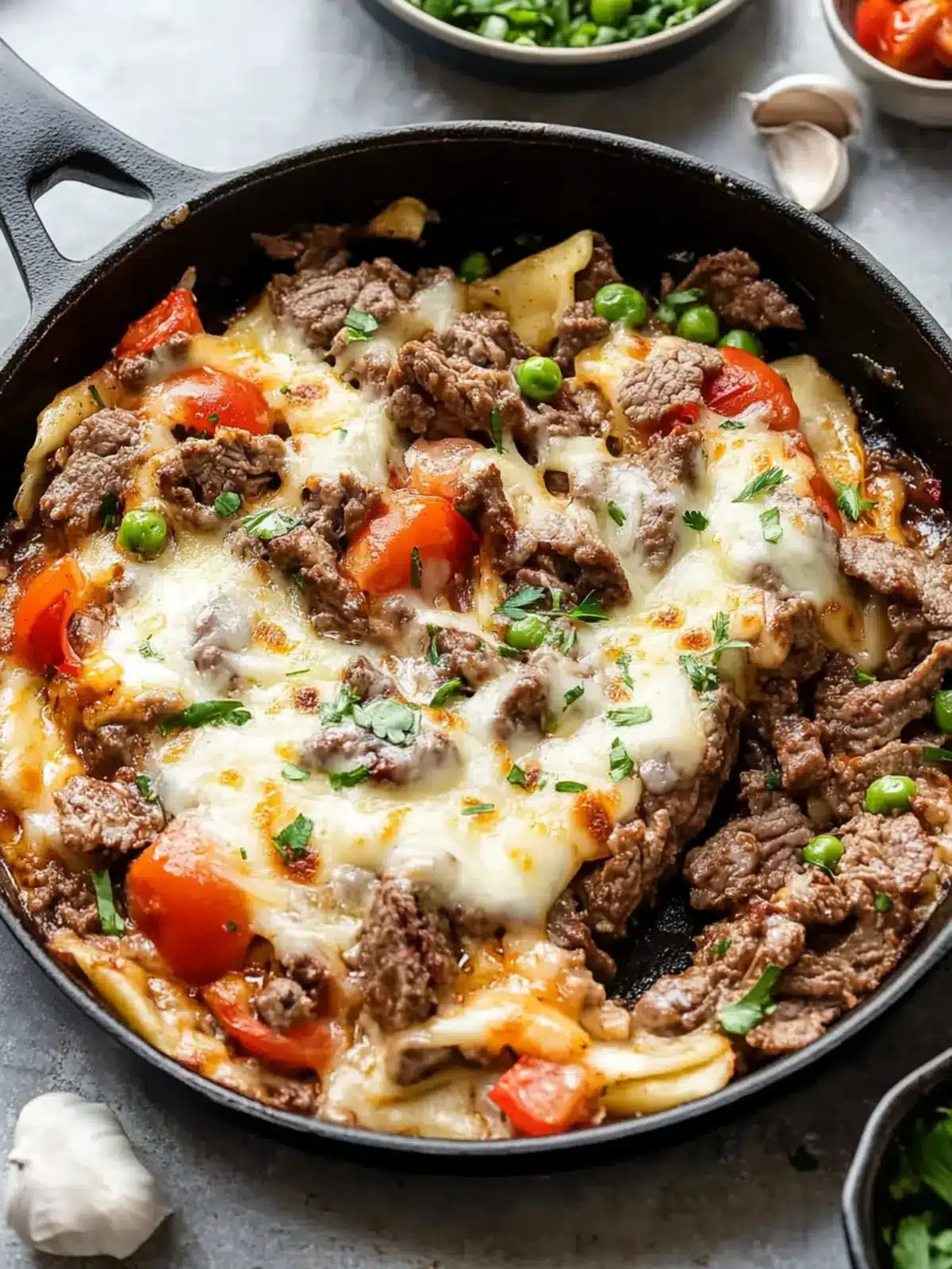 Savory Philly Cheese Beef Skillet Ready in 20 Minutes Philly Cheese Beef Skillet