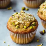 Irresistible Pistachio Muffins with Crunchy Crumble Topping Pistachio Muffins