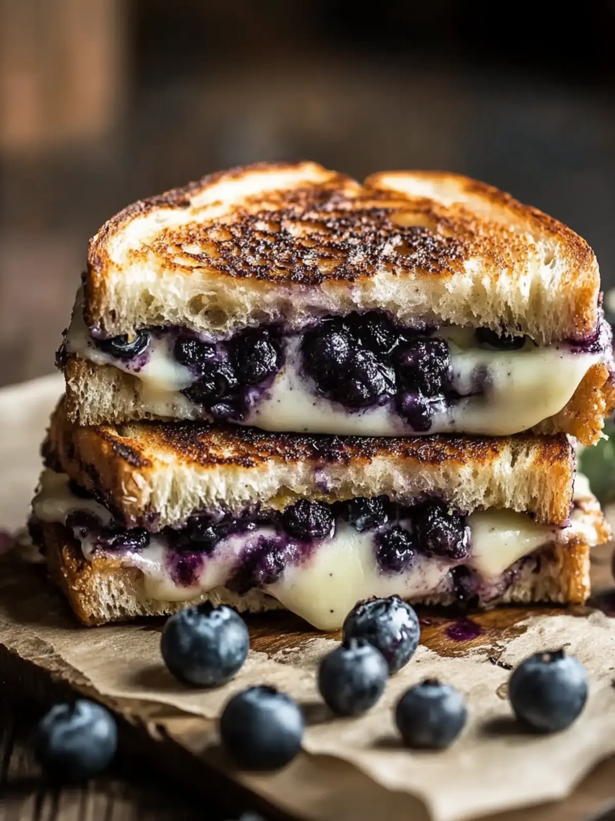 Blueberry Grilled Cheese: A Sweet and Savory Delight Blueberry Grilled Cheese