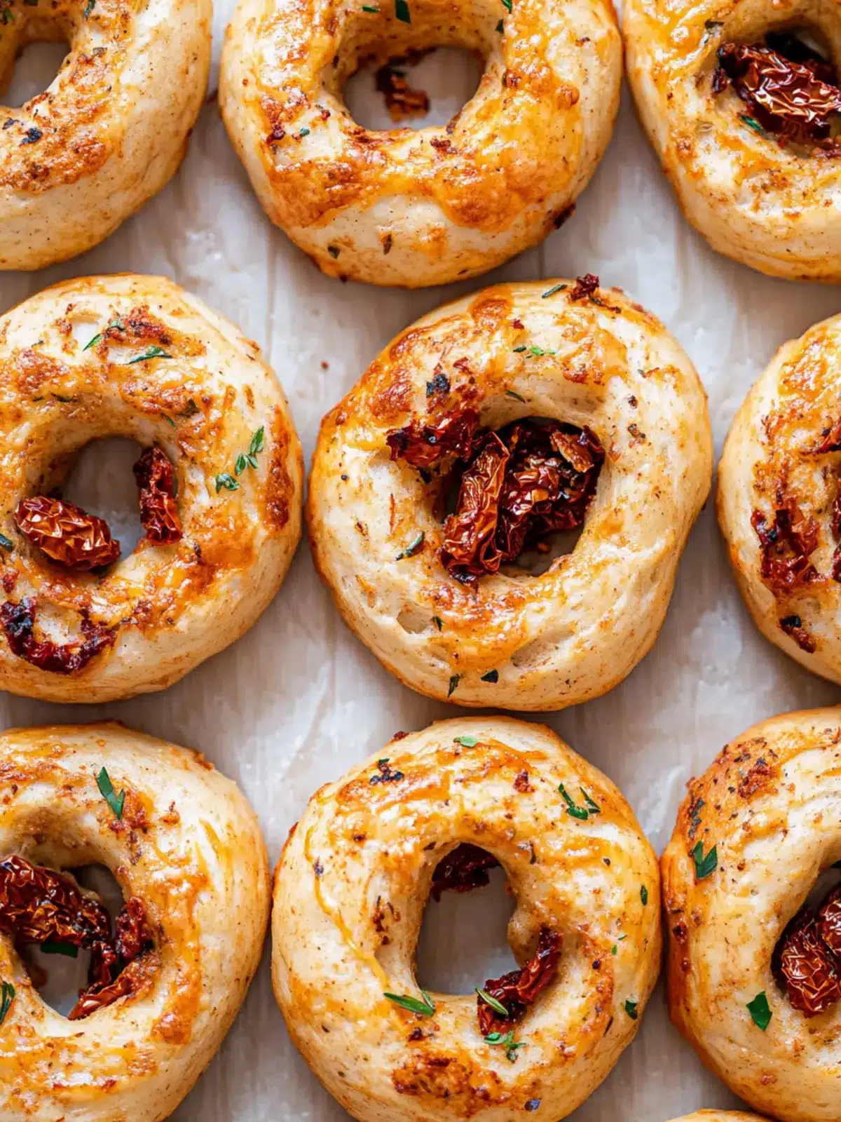 Sourdough Sun Dried Tomato Bagels with Herbs and Cheese Bliss Sourdough Sun Dried Tomato Bagels with Herbs and Cheese