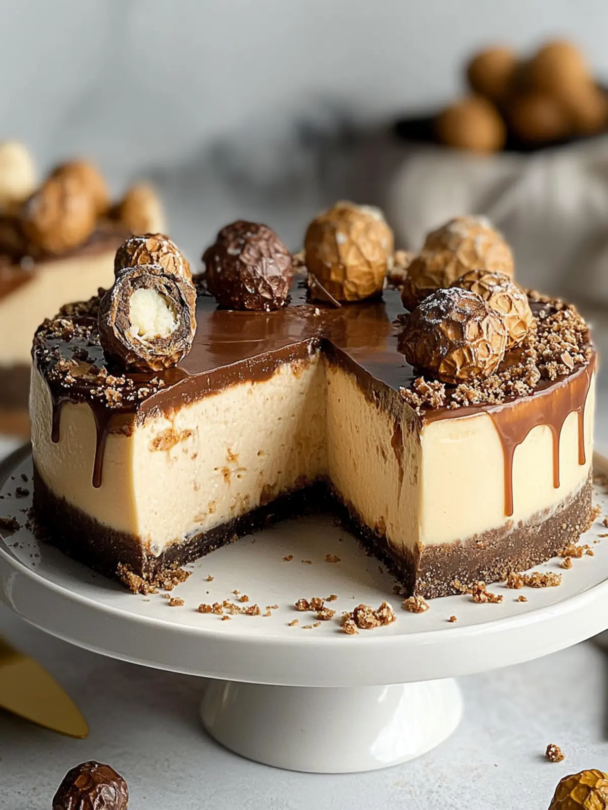 Decadent Ferrero Rocher Cheesecake That Needs No Baking Ferrero Rocher Cheesecake