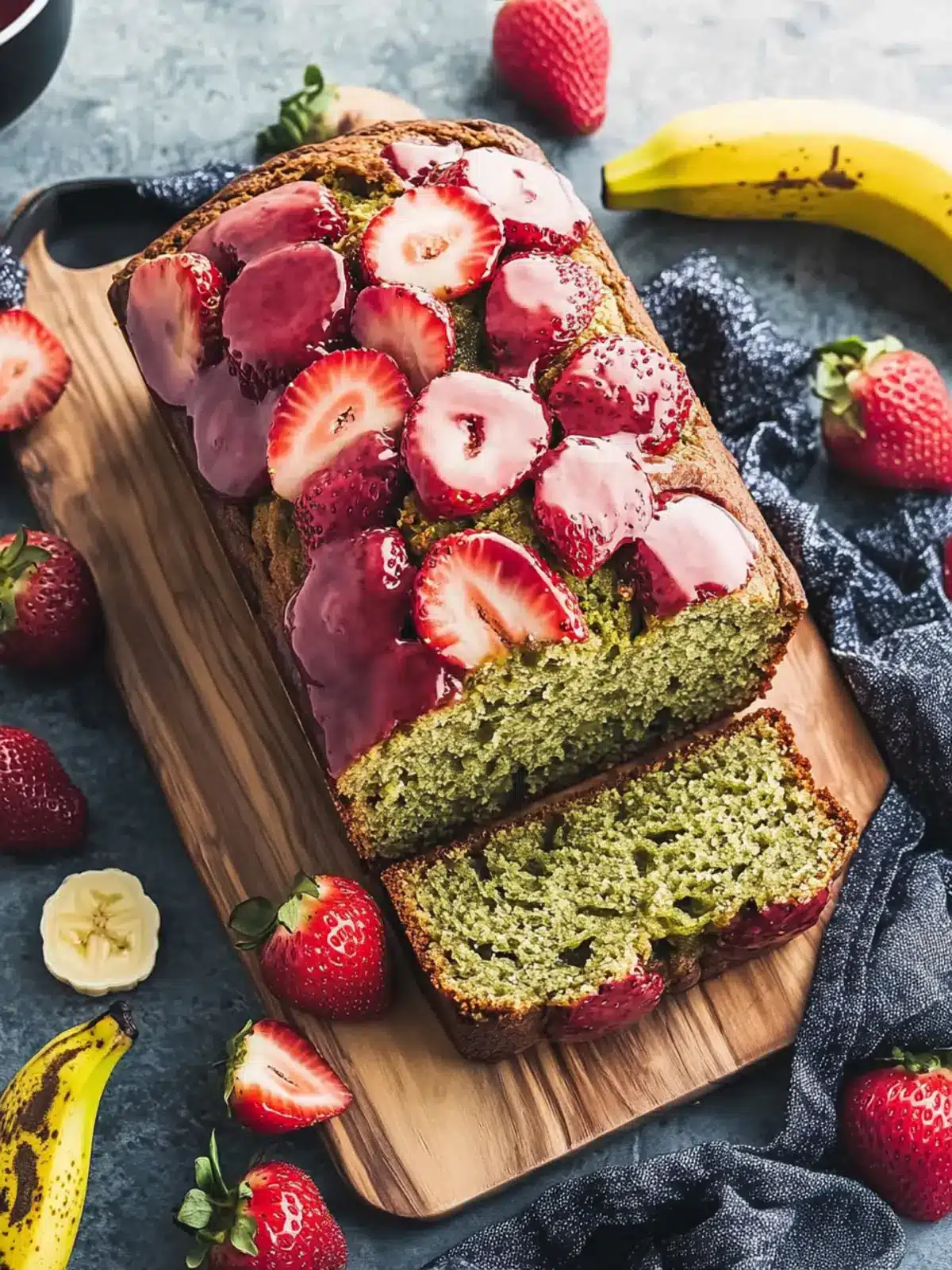 Delicious Strawberry Matcha Banana Bread You Need to Try Strawberry Matcha Banana Bread