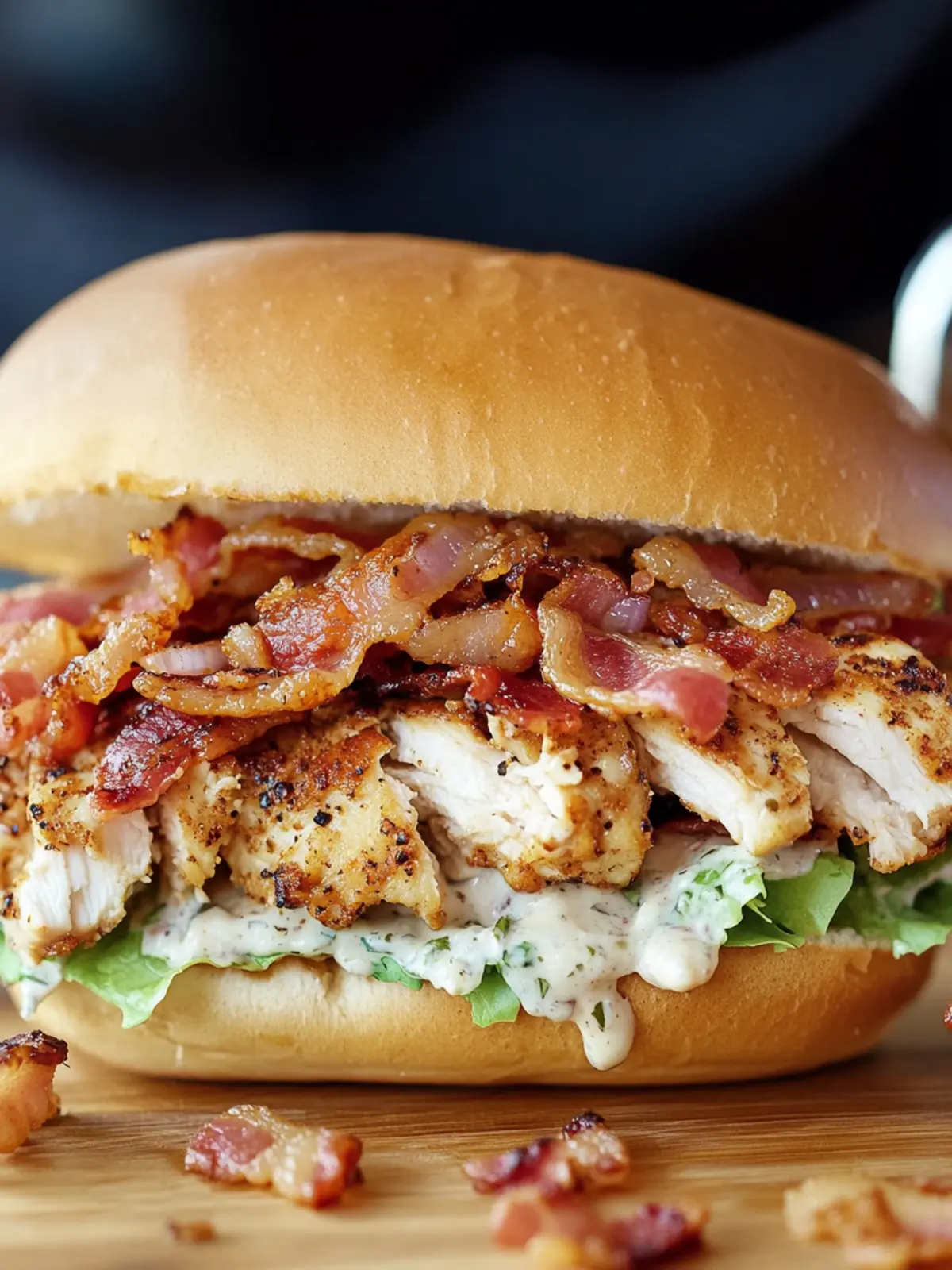 Irresistibly Crunchy Chopped Chicken Bacon Ranch Sandwich Chopped Chicken Bacon Ranch Sandwich
