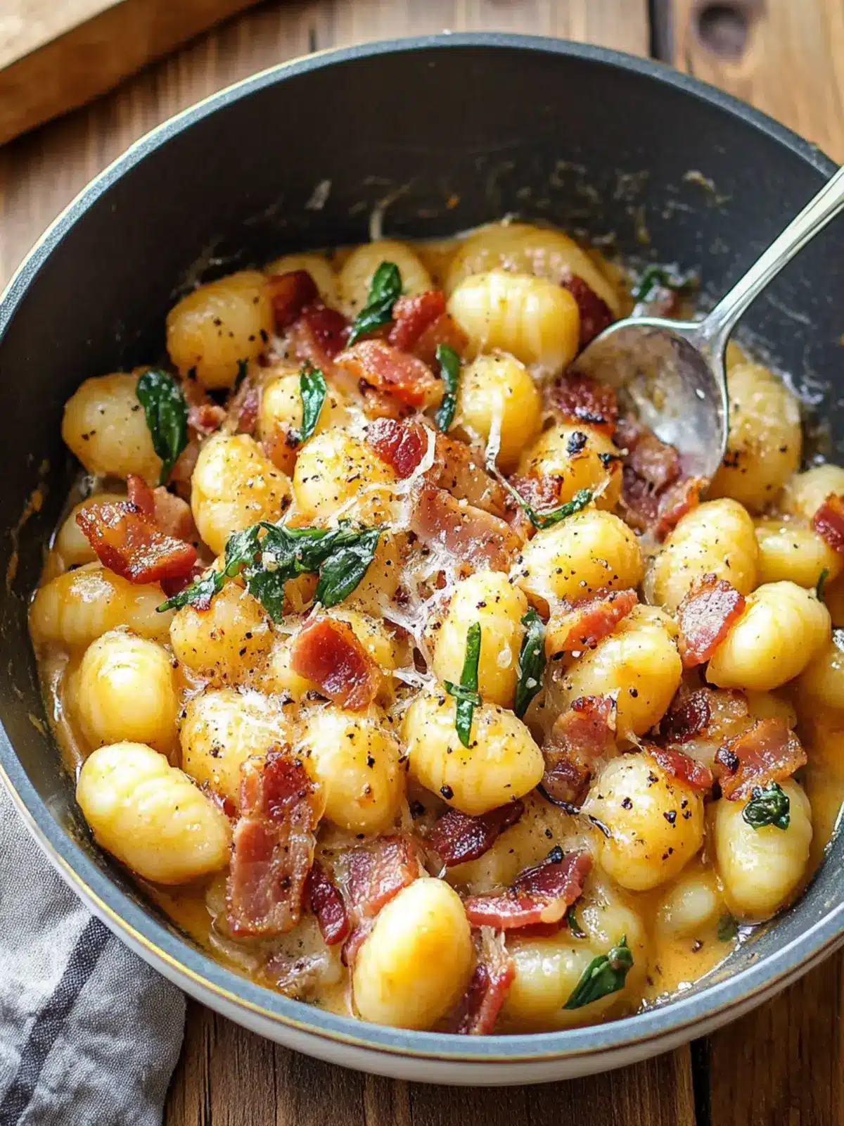 Savory One-Pot Tuscan Bacon Gnocchi in Just 20 Minutes One-Pot Tuscan Bacon Gnocchi
