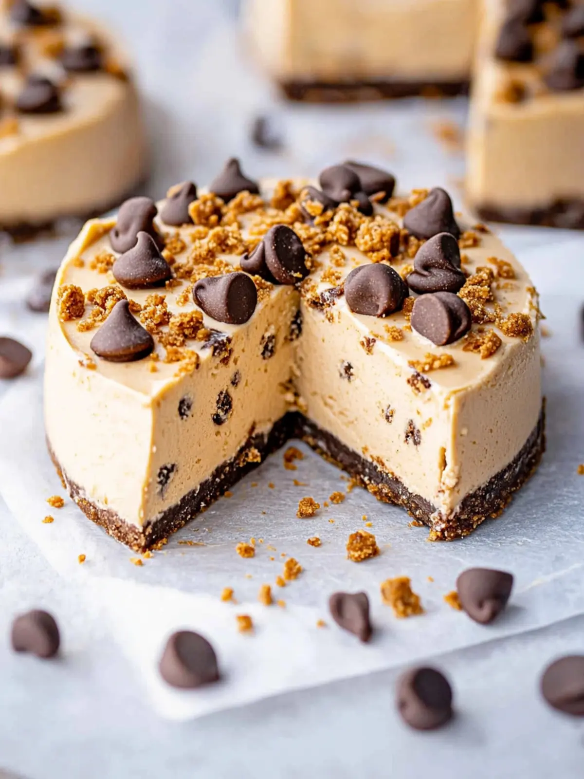 Indulge Guilt-Free with Peanut Butter Cookie Dough Protein Cheesecake Peanut Butter Cookie Dough Protein Cheesecake