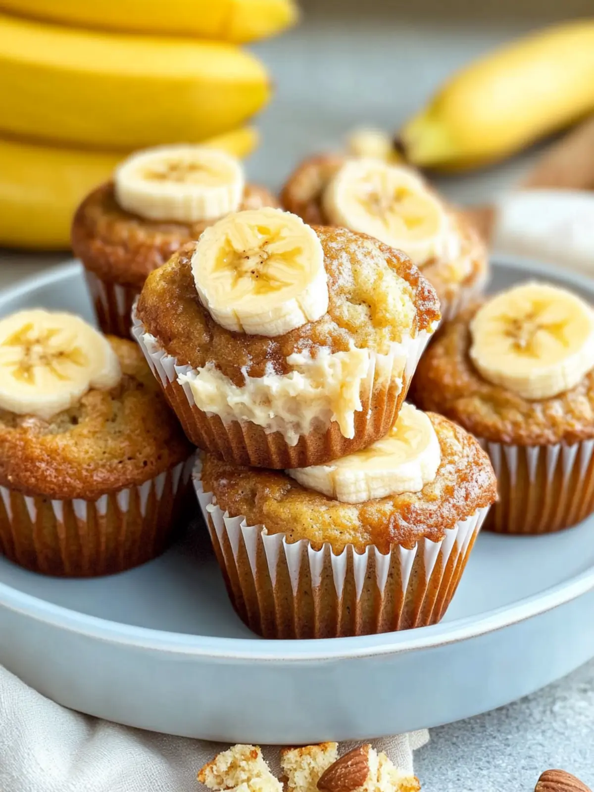 Decadent Banana Cream Cheese Muffins That You'll Love Banana Cream Cheese Muffins