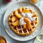 Fluffy Peach Waffles for Sweet Weekend Mornings Peach Waffles