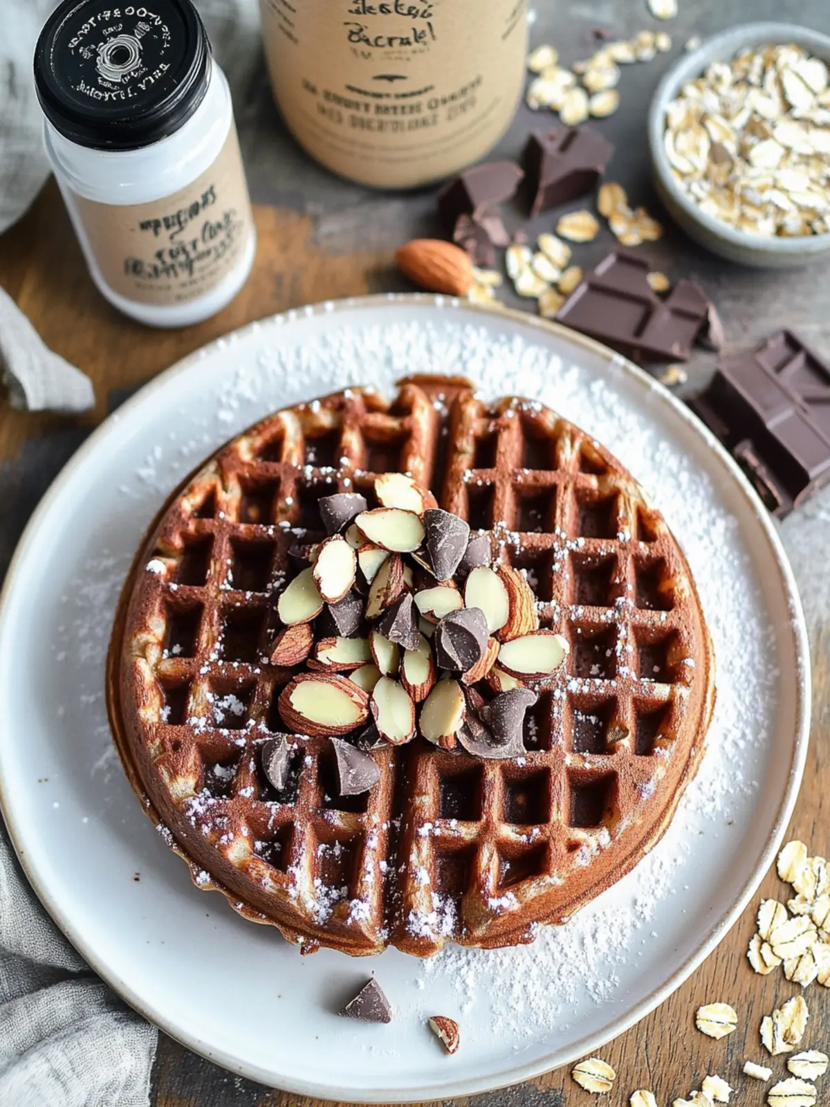 Irresistible Chocolate Oat Almond Waffles for Breakfast Bliss Chocolate Oat Almond Waffles