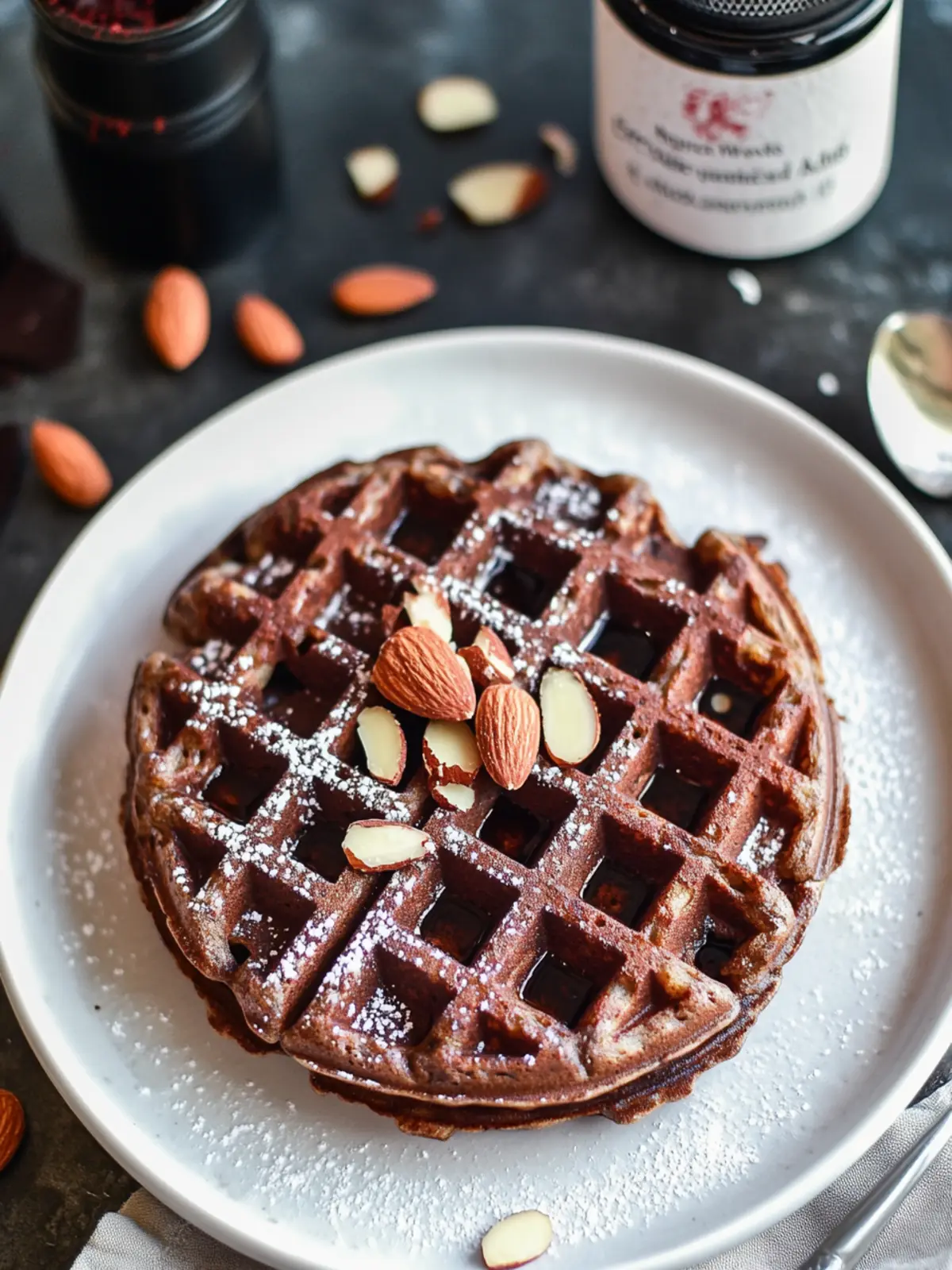 Irresistible Chocolate Oat Almond Waffles for Breakfast Bliss Chocolate Oat Almond Waffles