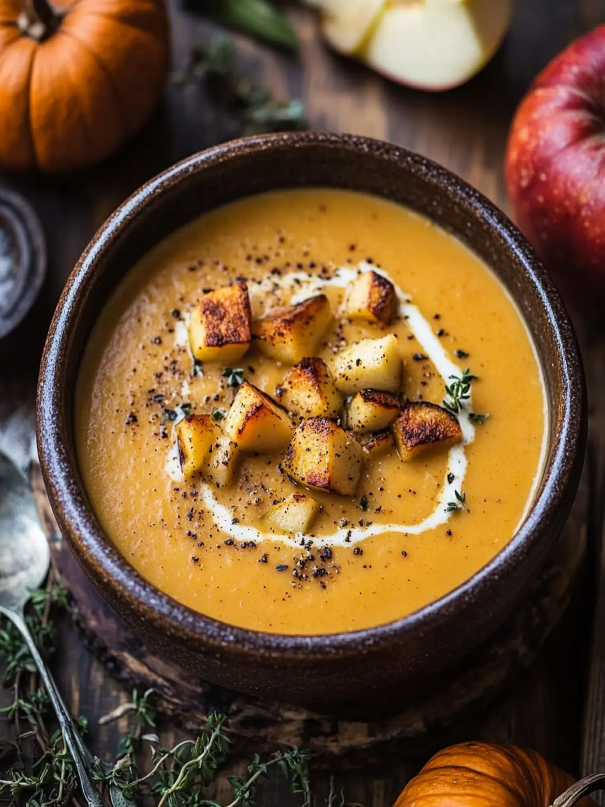 Delight in Creamy Roasted Apple Pumpkin Soup Bliss Creamy Roasted Apple Pumpkin Soup