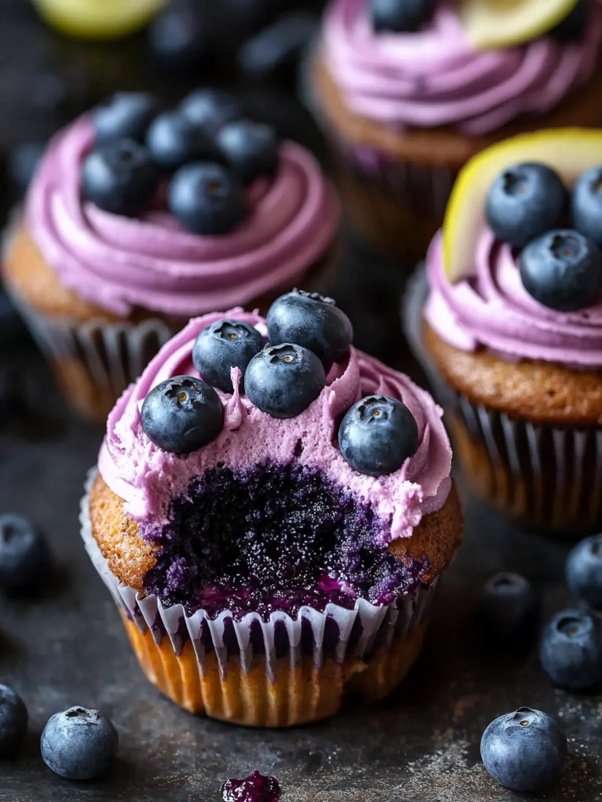 Irresistible Blueberry Cupcakes with Tangy Blueberry Filling Blueberry Cupcakes with Blueberry Filling