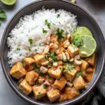 Peanut Tofu with Coconut Rice: A Cozy, Flavorful Delight Peanut Tofu with Coconut Rice