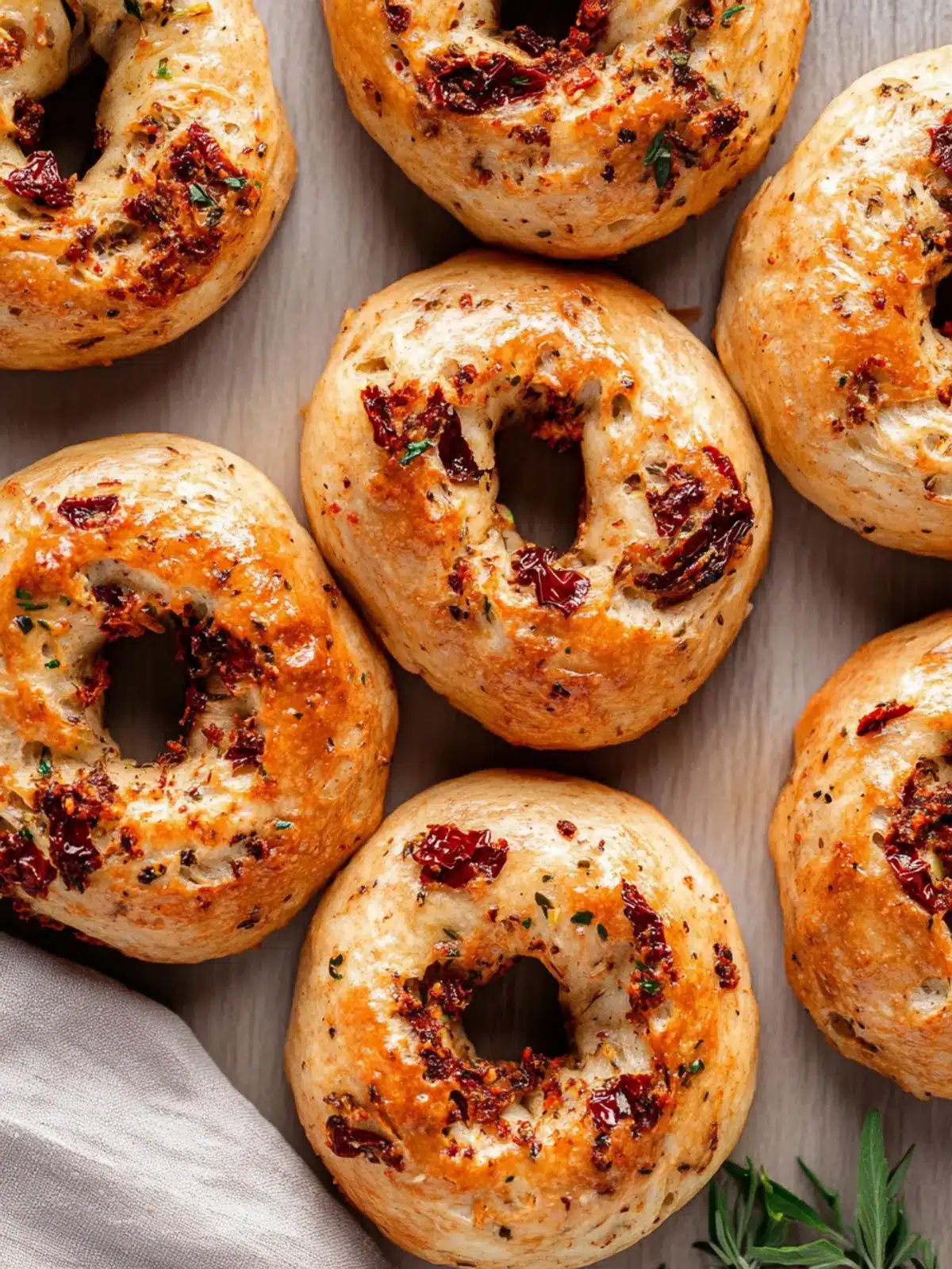 Sourdough Sun Dried Tomato Bagels with Herbs and Cheese Bliss Sourdough Sun Dried Tomato Bagels with Herbs and Cheese