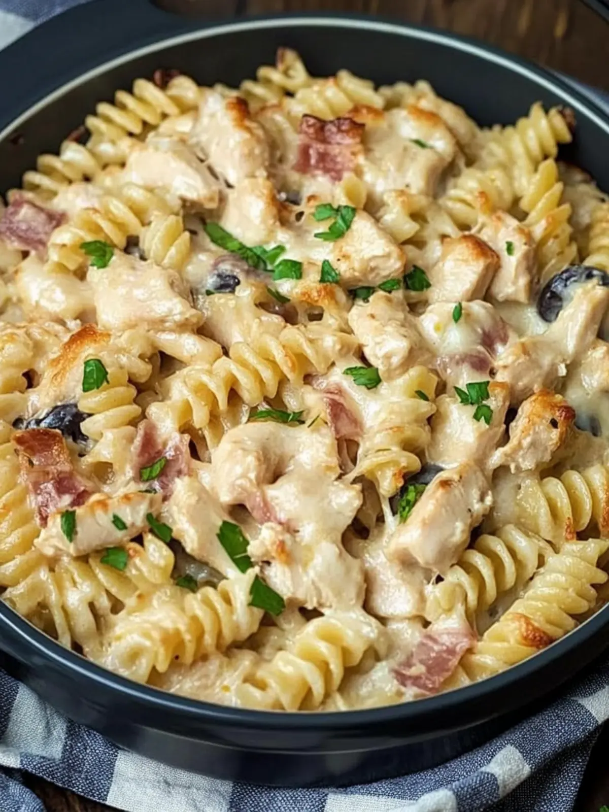 Creamy Chicken Cordon Bleu Pasta Bake That's Pure Comfort Chicken Cordon Bleu Pasta Bake