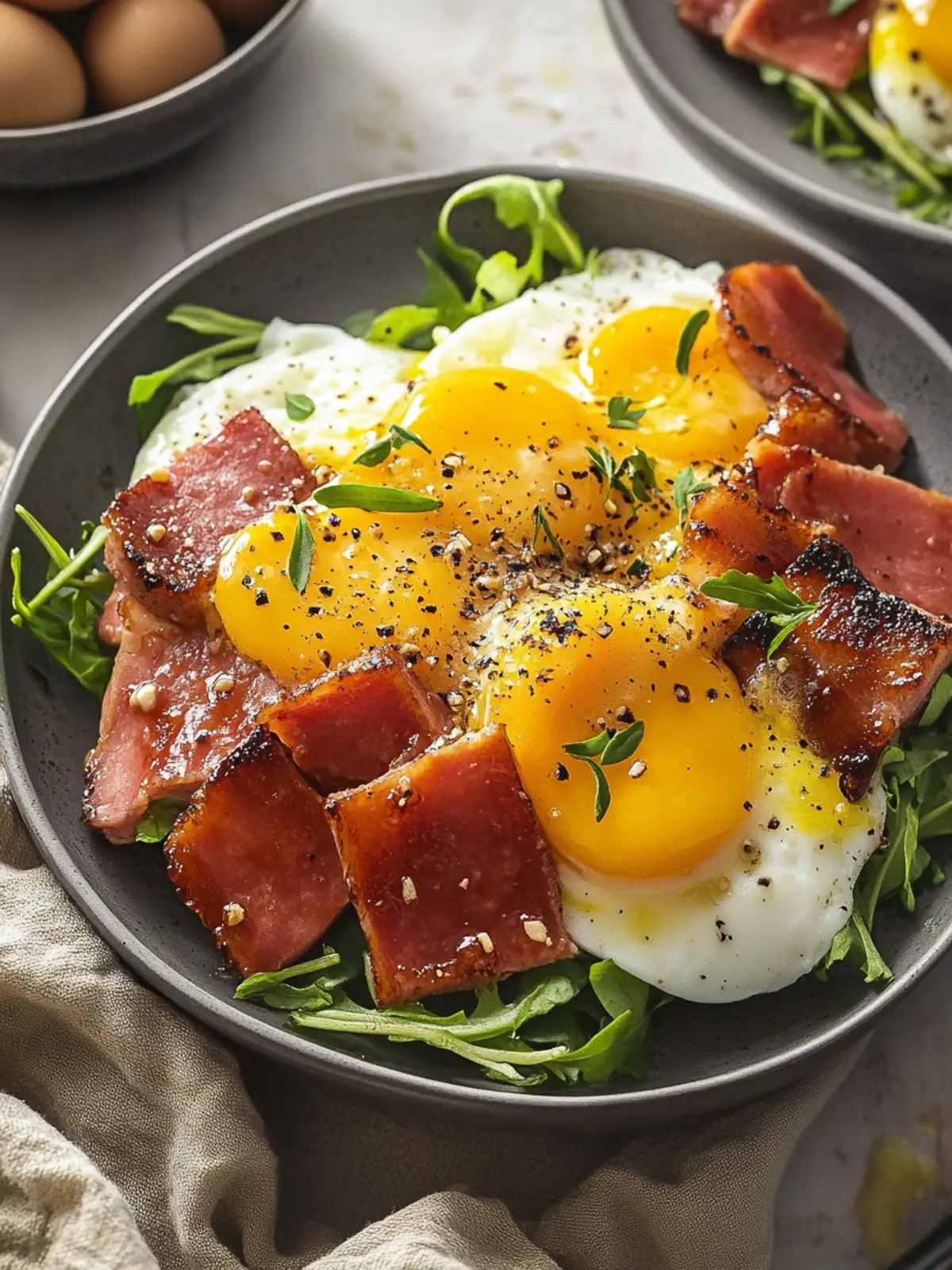 Caramelized Spam and Eggs: A Savory Breakfast Delight Caramelized Spam and Eggs