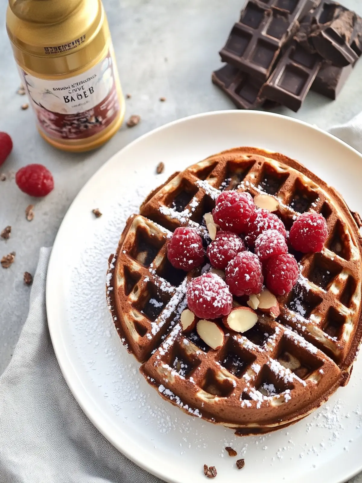 Irresistible Chocolate Oat Almond Waffles for Breakfast Bliss Chocolate Oat Almond Waffles