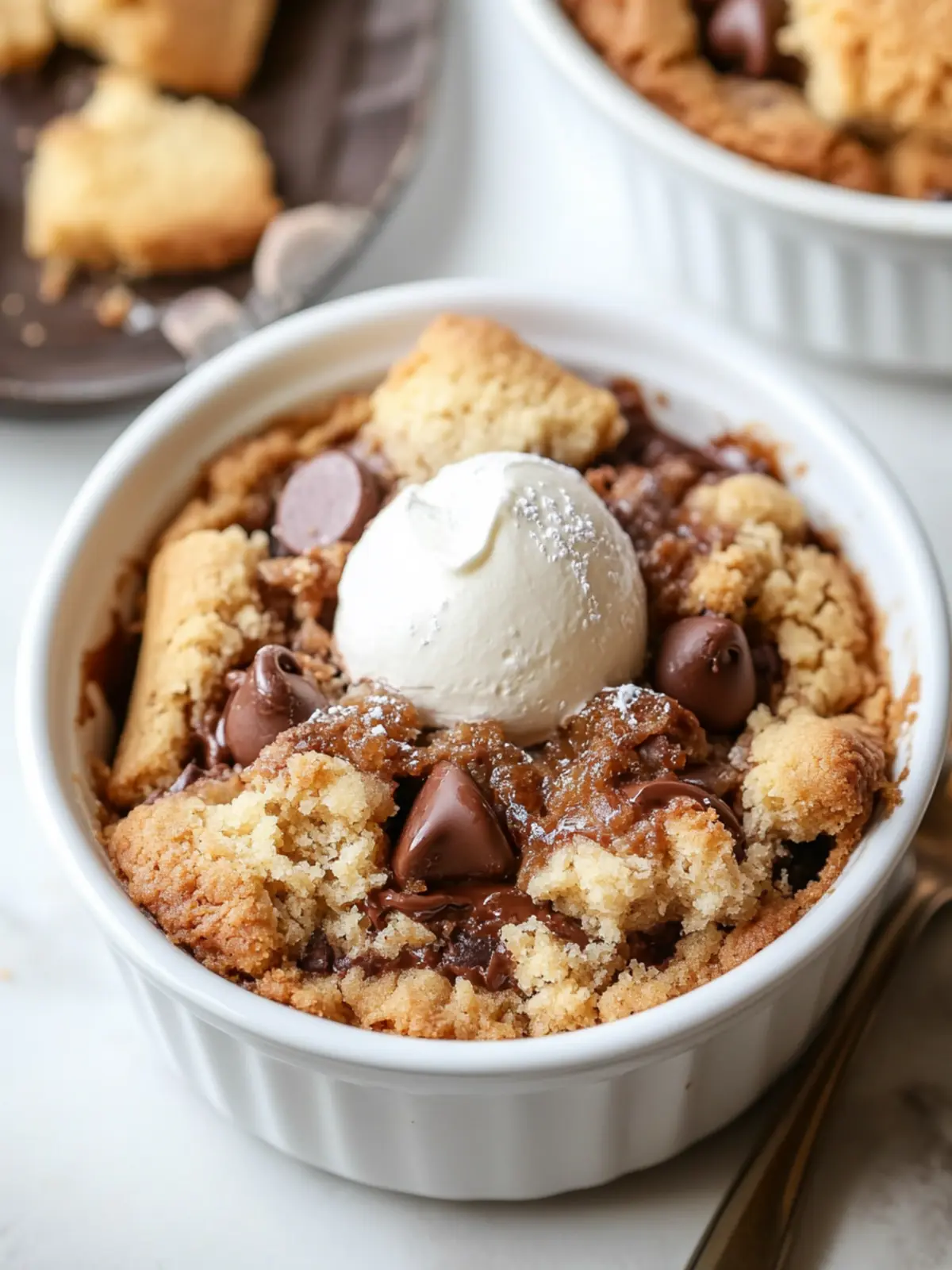 Decadent Caramel Chocolate Chip Cookie Cobbler Delight Caramel Chocolate Chip Cookie Cobbler
