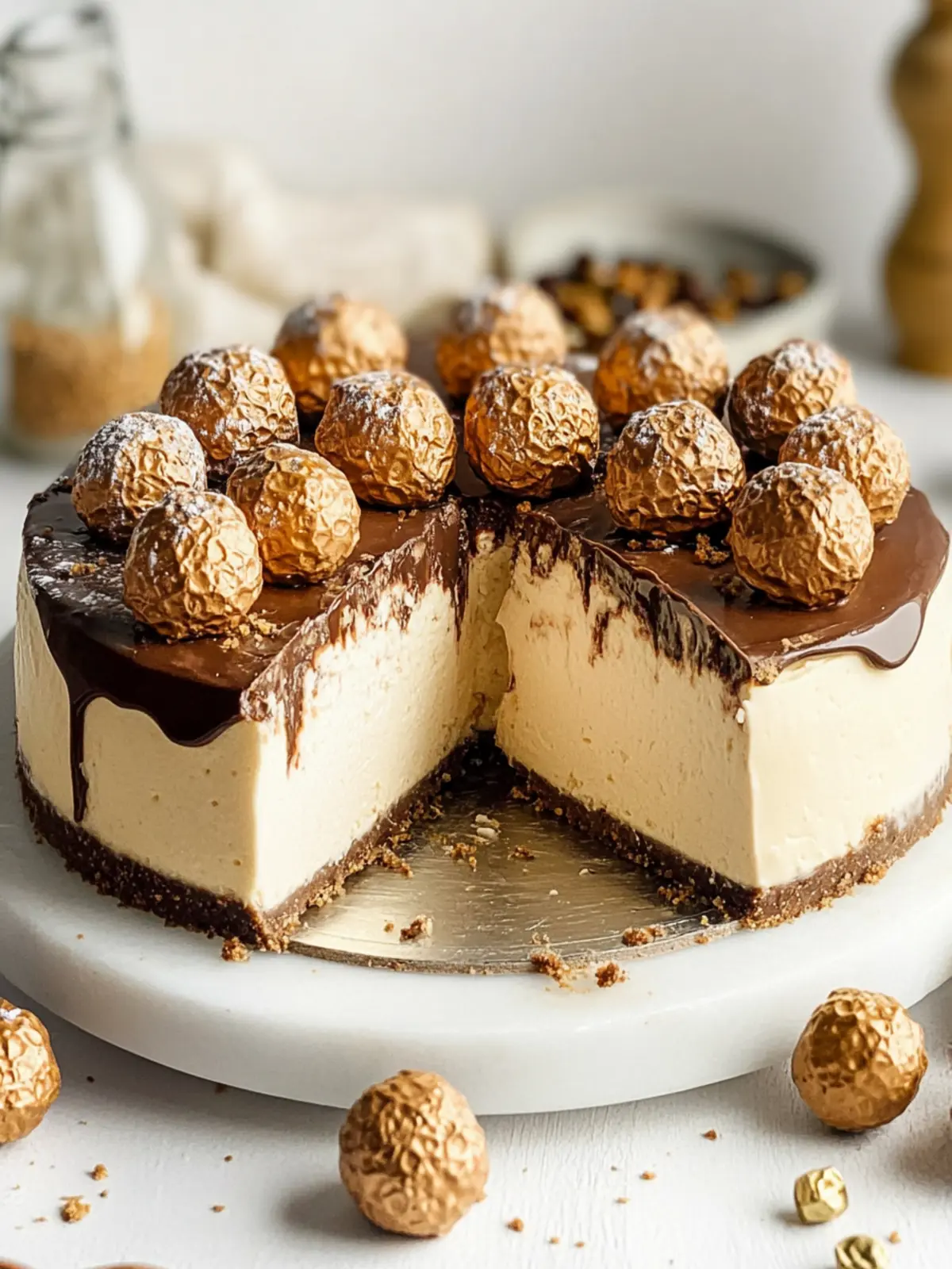 Decadent Ferrero Rocher Cheesecake That Needs No Baking Ferrero Rocher Cheesecake
