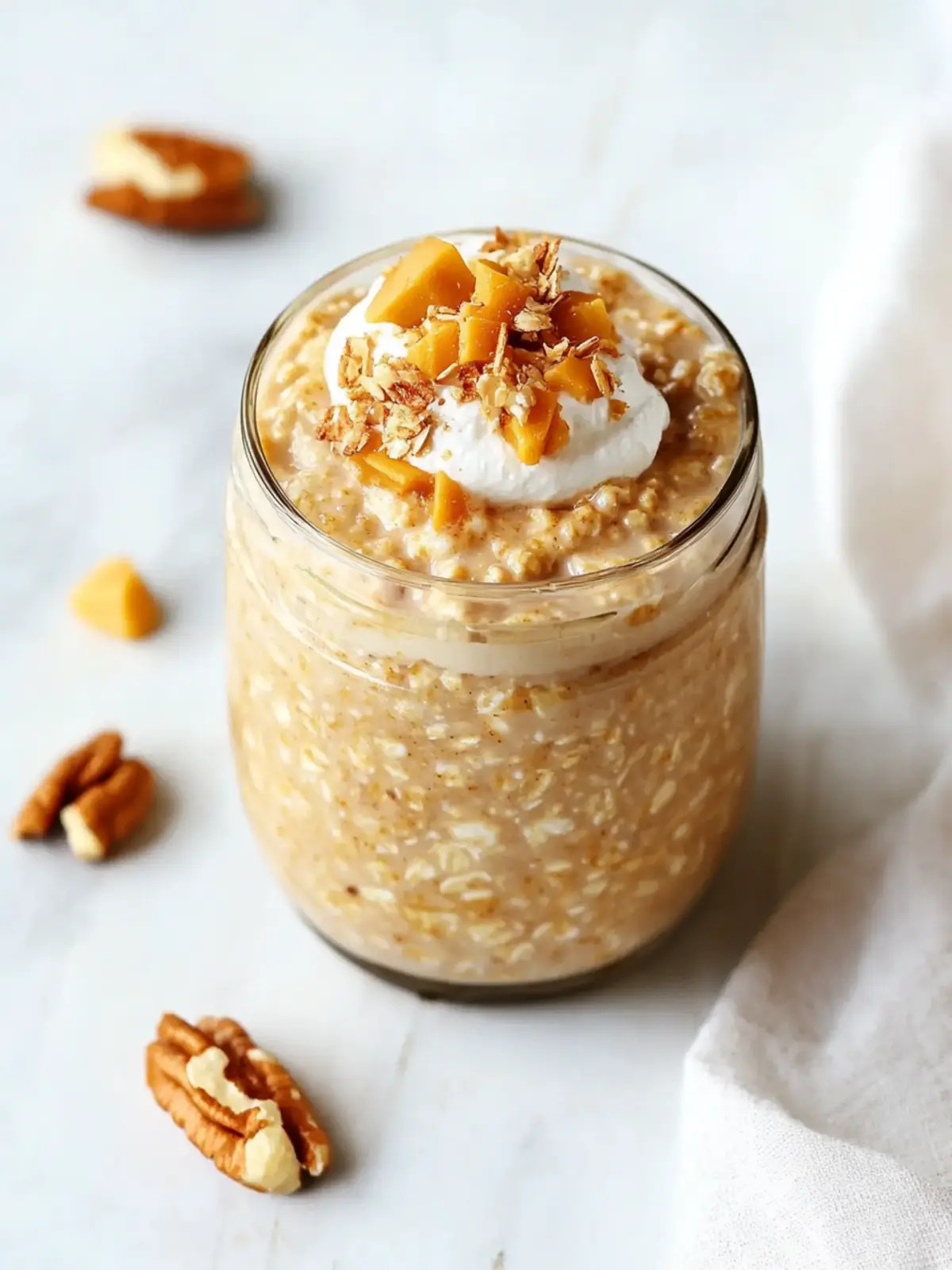 Pumpkin Cheesecake Overnight Oats for Cozy Fall Mornings Pumpkin Cheesecake Overnight Oats