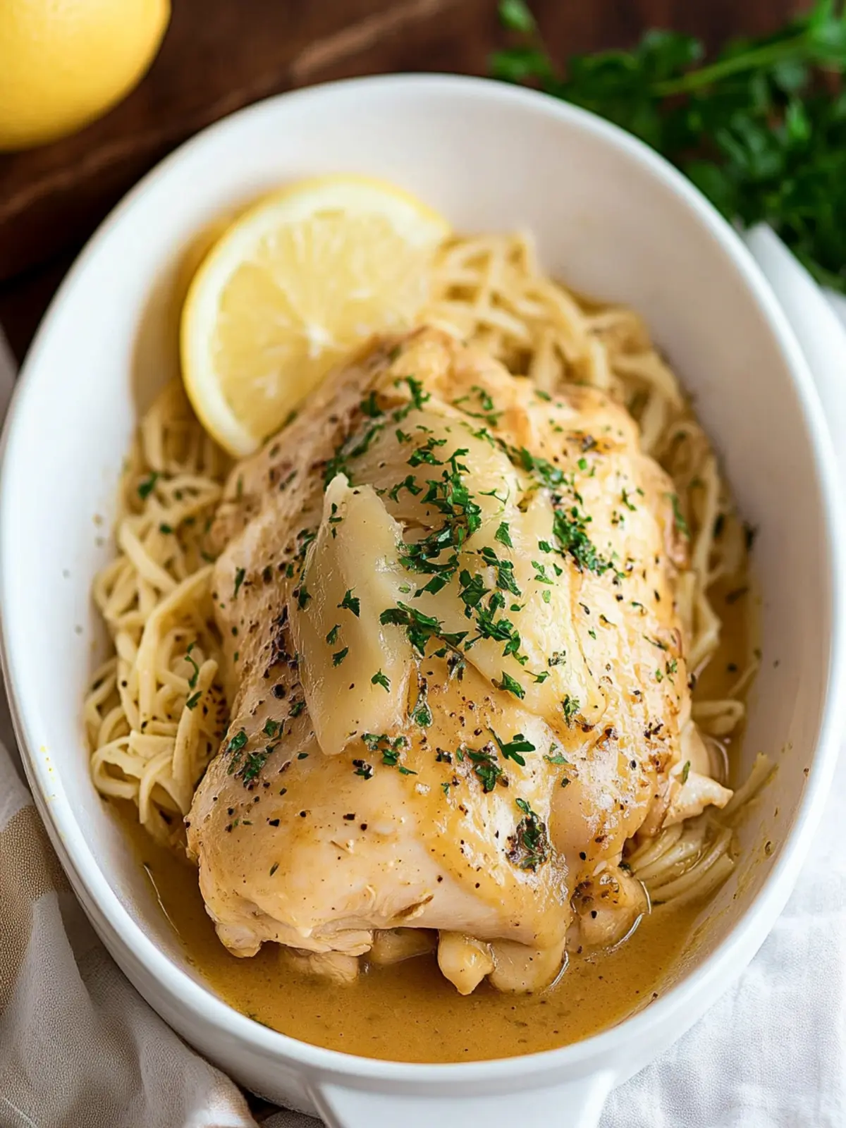 Savory Crockpot Angel Chicken Over Creamy Pasta Delight Crockpot Angel Chicken