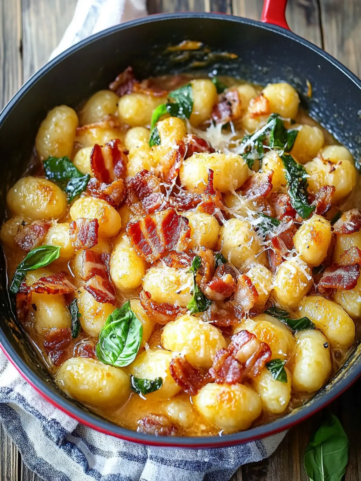 Savory One-Pot Tuscan Bacon Gnocchi in Just 20 Minutes One-Pot Tuscan Bacon Gnocchi