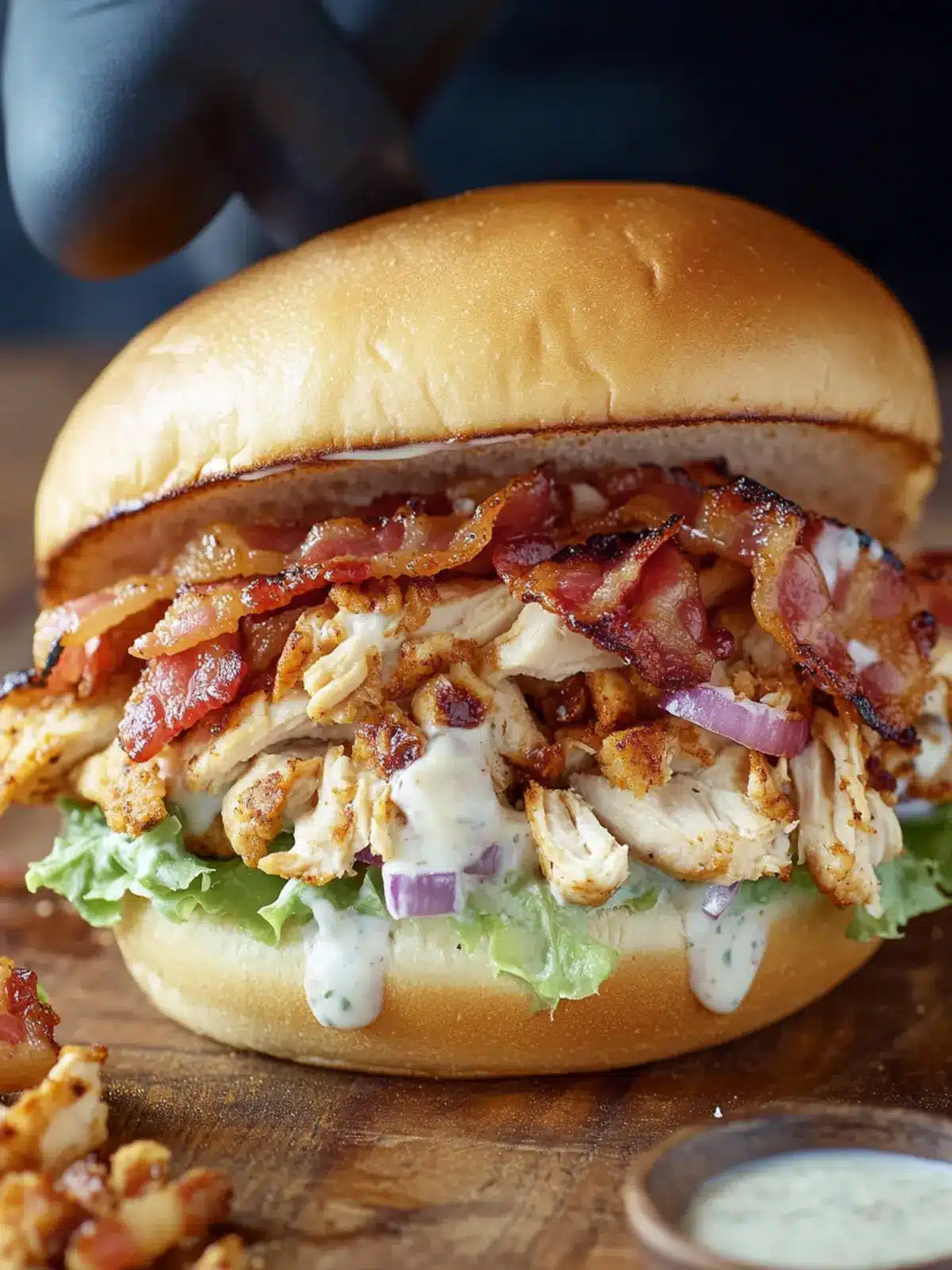 Irresistibly Crunchy Chopped Chicken Bacon Ranch Sandwich Chopped Chicken Bacon Ranch Sandwich
