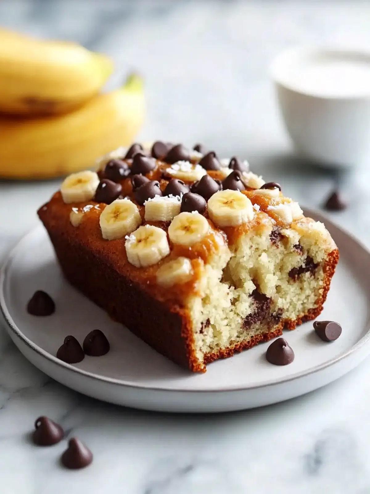 Irresistible Coconut Banana Bread with Melty Chocolate Chips Coconut Banana Bread with Chocolate Chips