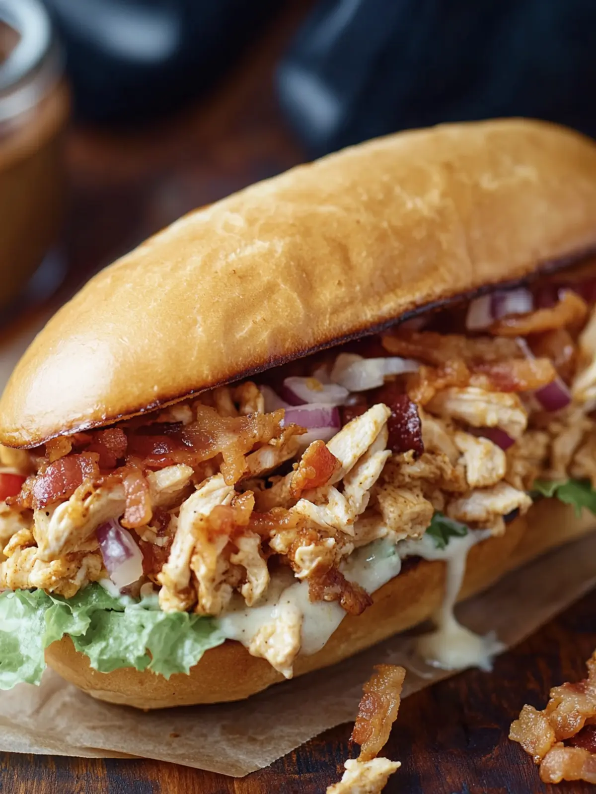 Irresistibly Crunchy Chopped Chicken Bacon Ranch Sandwich Chopped Chicken Bacon Ranch Sandwich