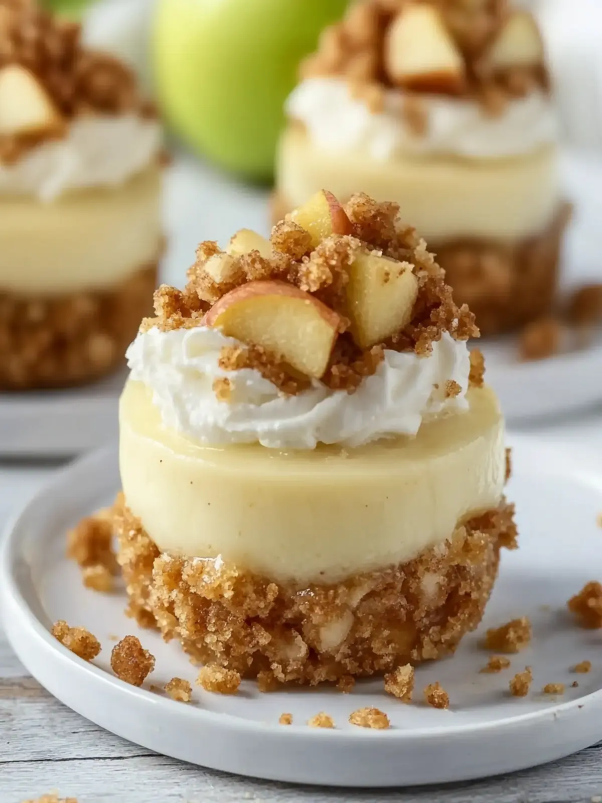 Delicious Apple Crisp Mini Cheesecakes You’ll Love to Make Apple Crisp Mini Cheesecakes