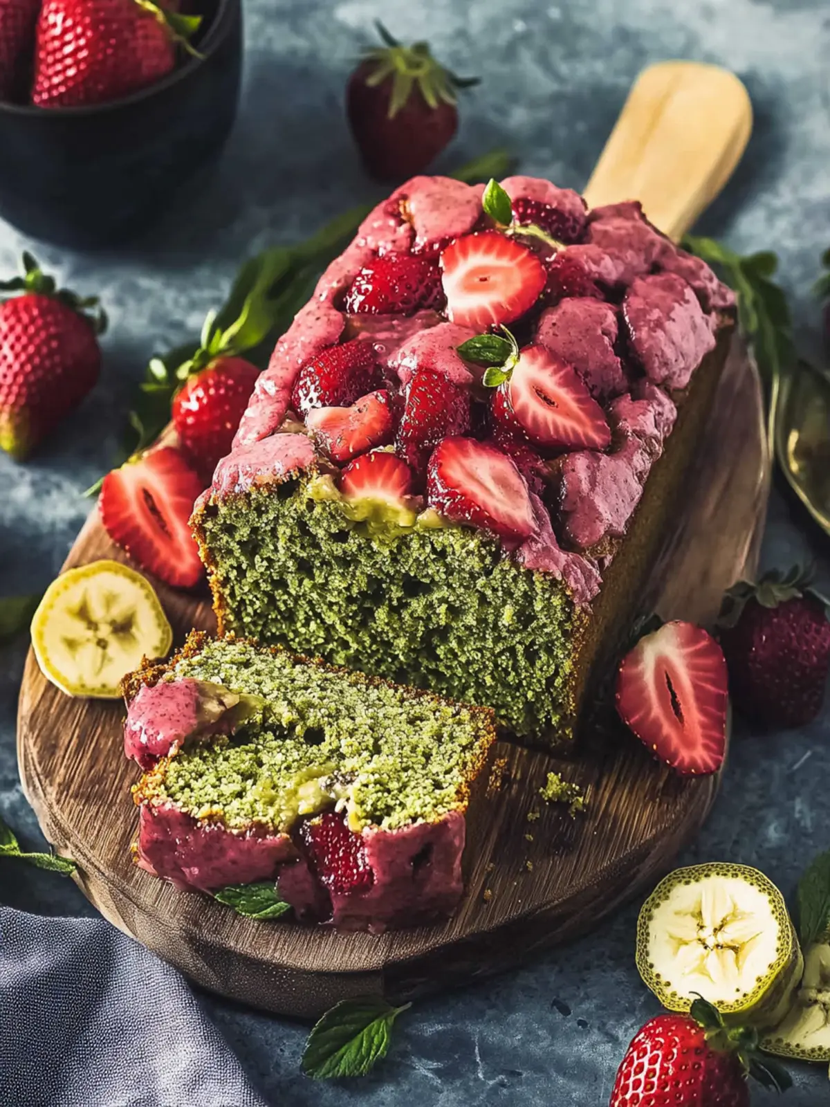 Delicious Strawberry Matcha Banana Bread You Need to Try Strawberry Matcha Banana Bread