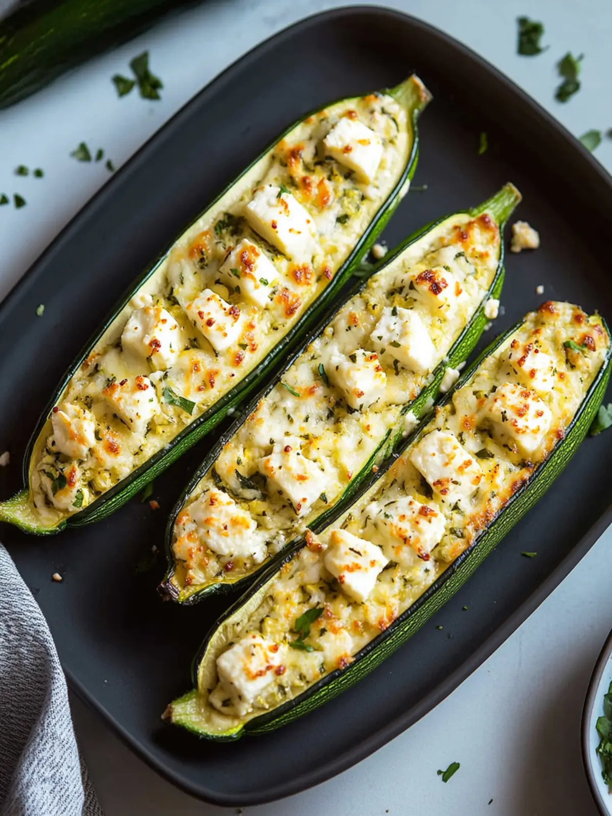 Feta Cheese Stuffed Zucchini: A Flavor-Packed Delight Feta Cheese Stuffed Zucchini