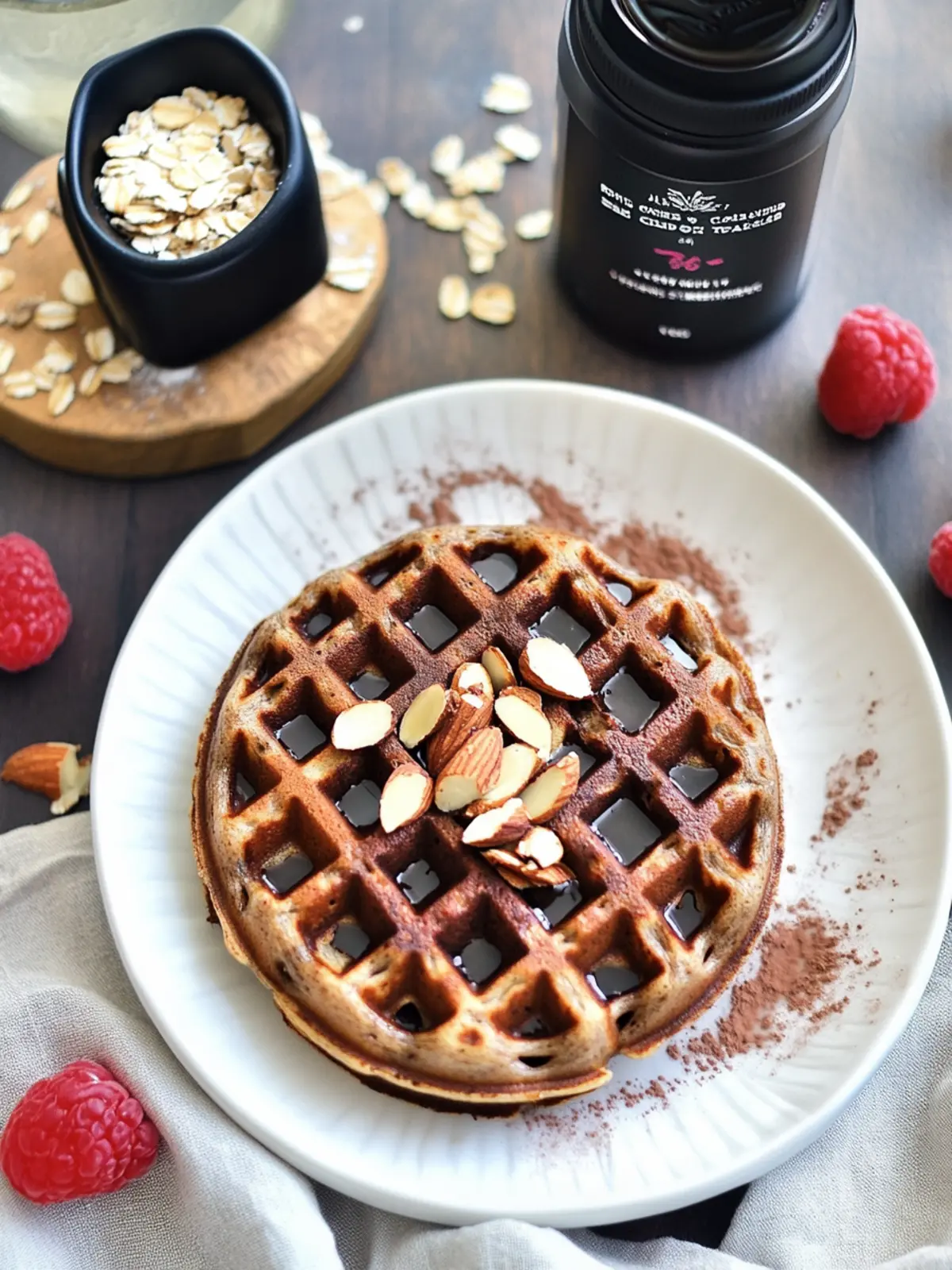 Irresistible Chocolate Oat Almond Waffles for Breakfast Bliss Chocolate Oat Almond Waffles