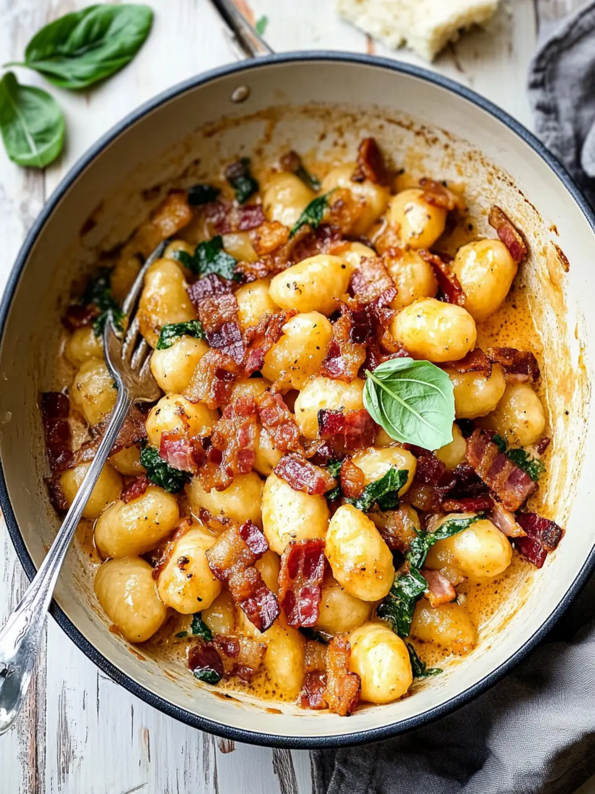 Savory One-Pot Tuscan Bacon Gnocchi in Just 20 Minutes One-Pot Tuscan Bacon Gnocchi