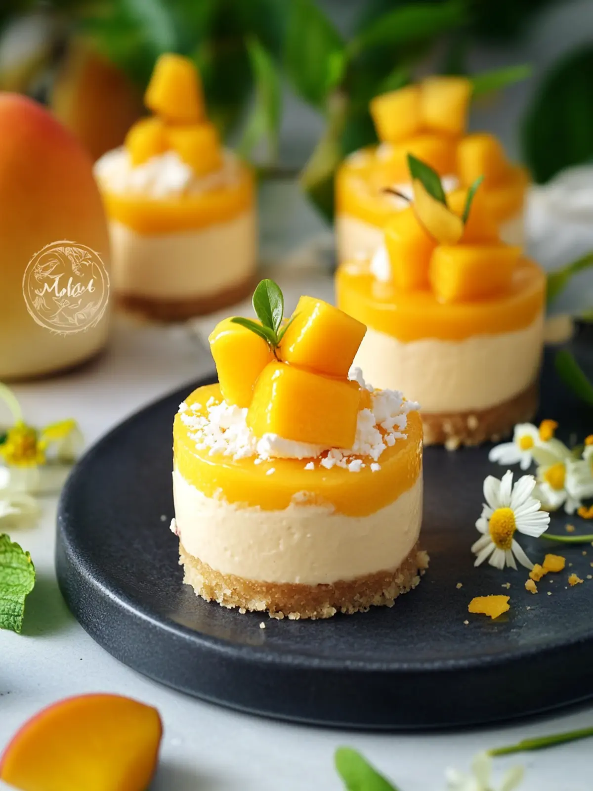 Irresistible Mini Mango Cheesecakes You Can Make Today Mini Mango Cheesecakes