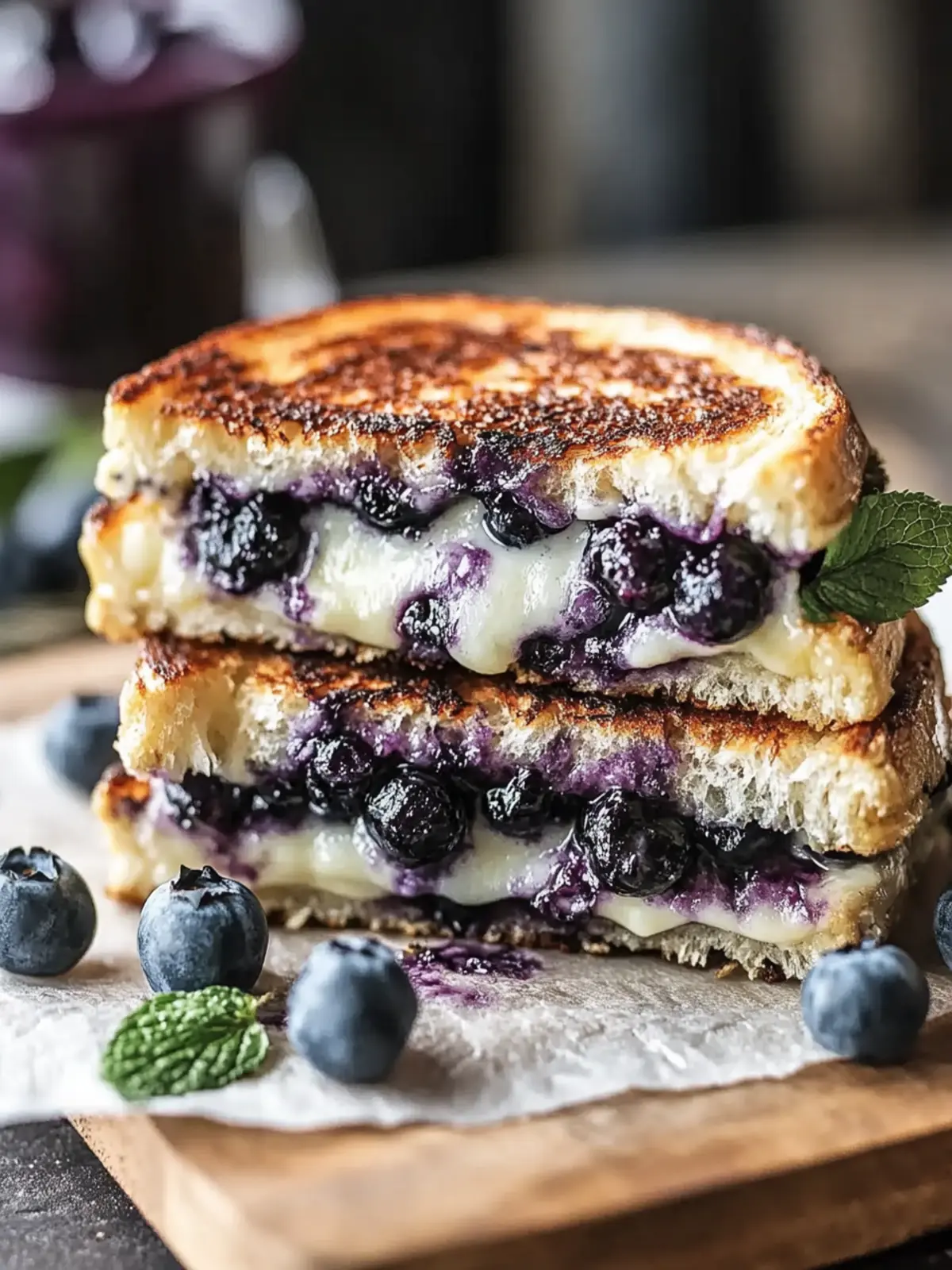 Blueberry Grilled Cheese: A Sweet and Savory Delight Blueberry Grilled Cheese