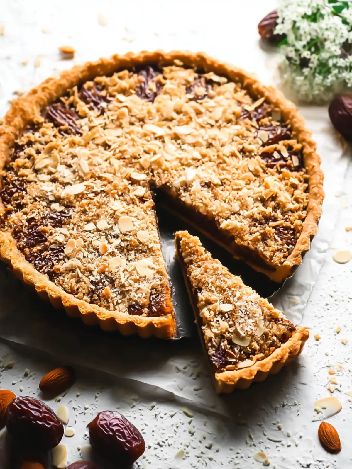 Delicious Almond & Medjool Date Tart for Sweet Cravings Almond & Medjool Date Tart