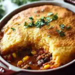 Hearty Chili Pot Pie with Cornbread Crust You’ll Love! Chili Pot Pie with Cornbread Crust