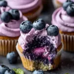 Irresistible Blueberry Cupcakes with Tangy Blueberry Filling Blueberry Cupcakes with Blueberry Filling
