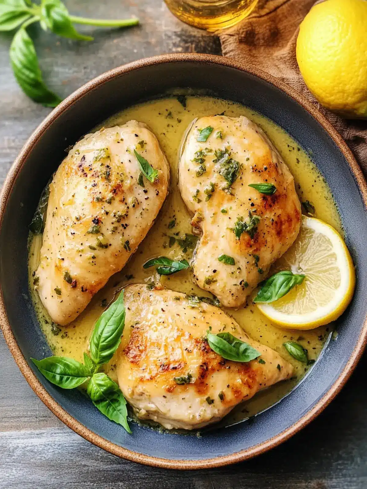 Savor the Zest: Easy Lemon Basil Chicken Recipe Delight Lemon Basil Chicken