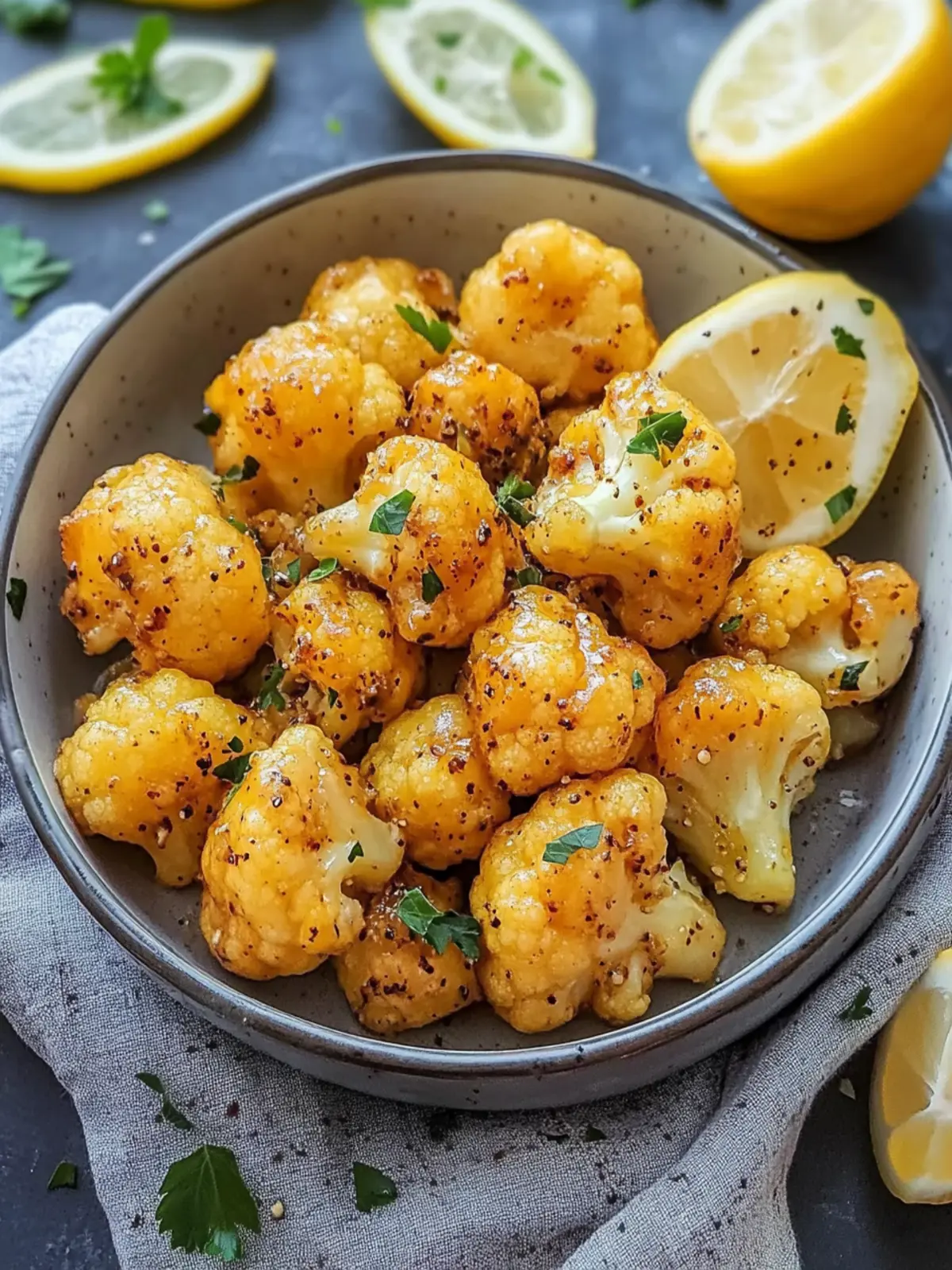 Lemon Pepper Glazed Cauliflower: A Zesty Vegan Delight Lemon Pepper Glazed Cauliflower